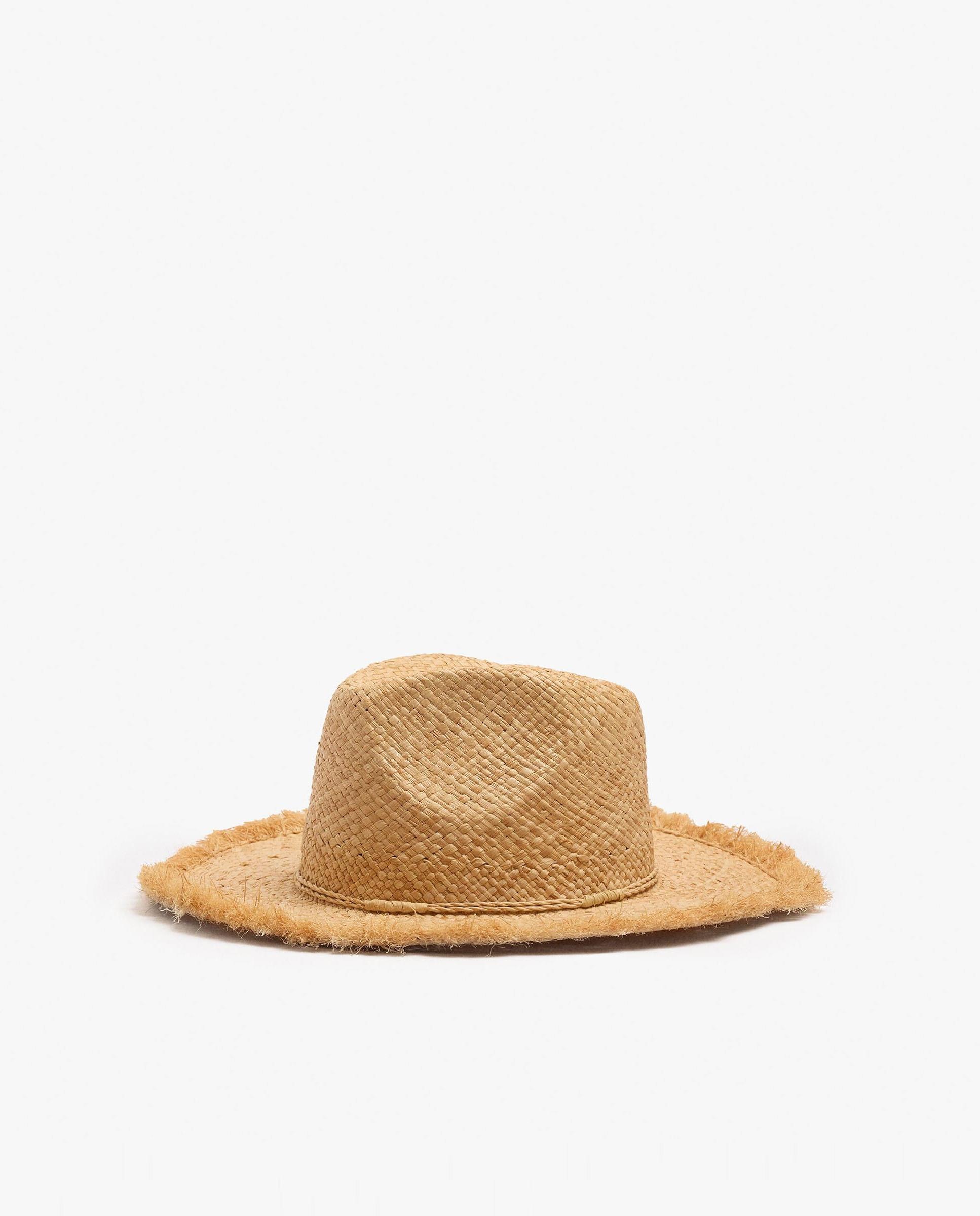 Sombrero de mujer con pespuntes en bordes - Parfois - Natural Natural-1