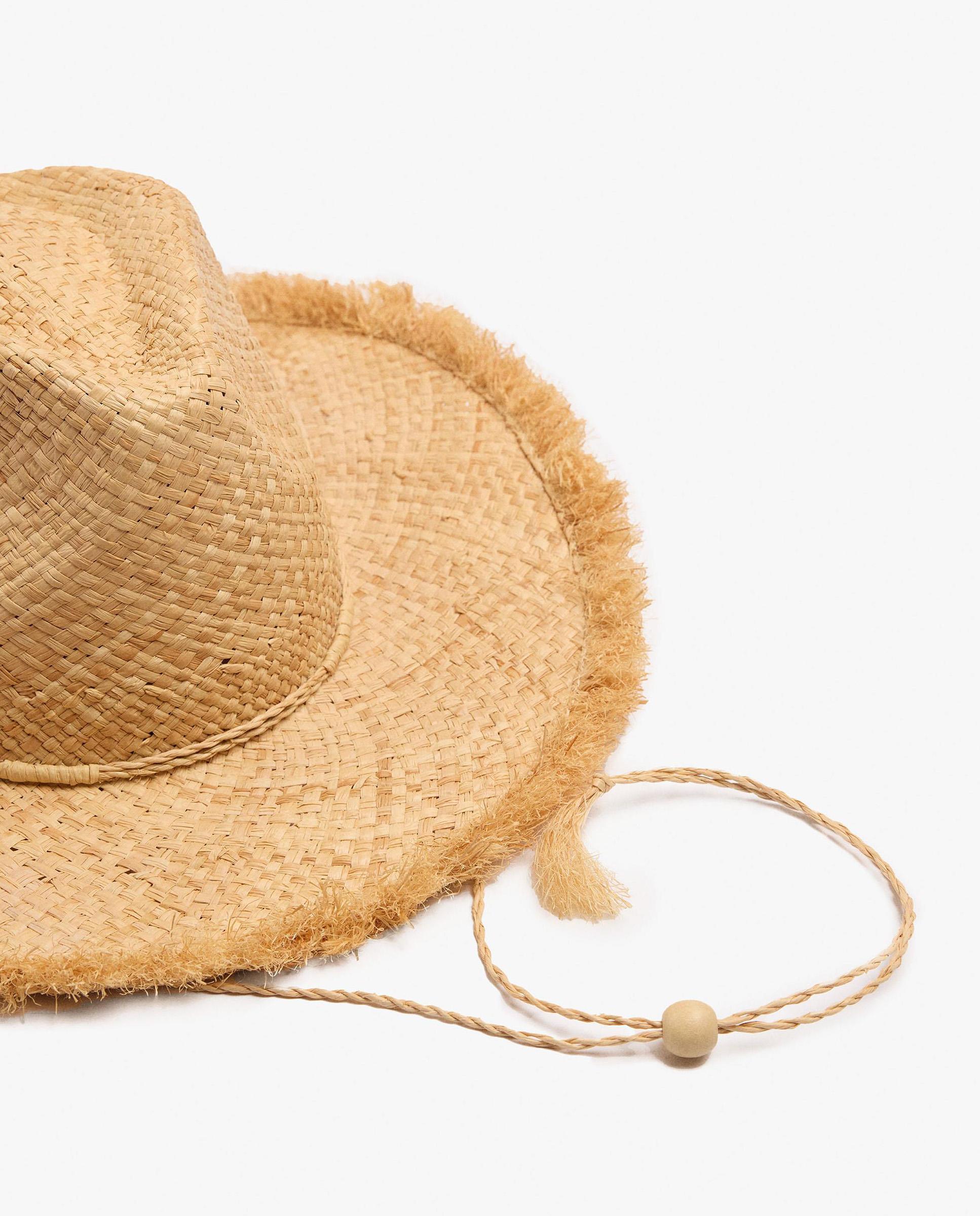 Sombrero de mujer con pespuntes en bordes - Parfois - Natural Natural-3