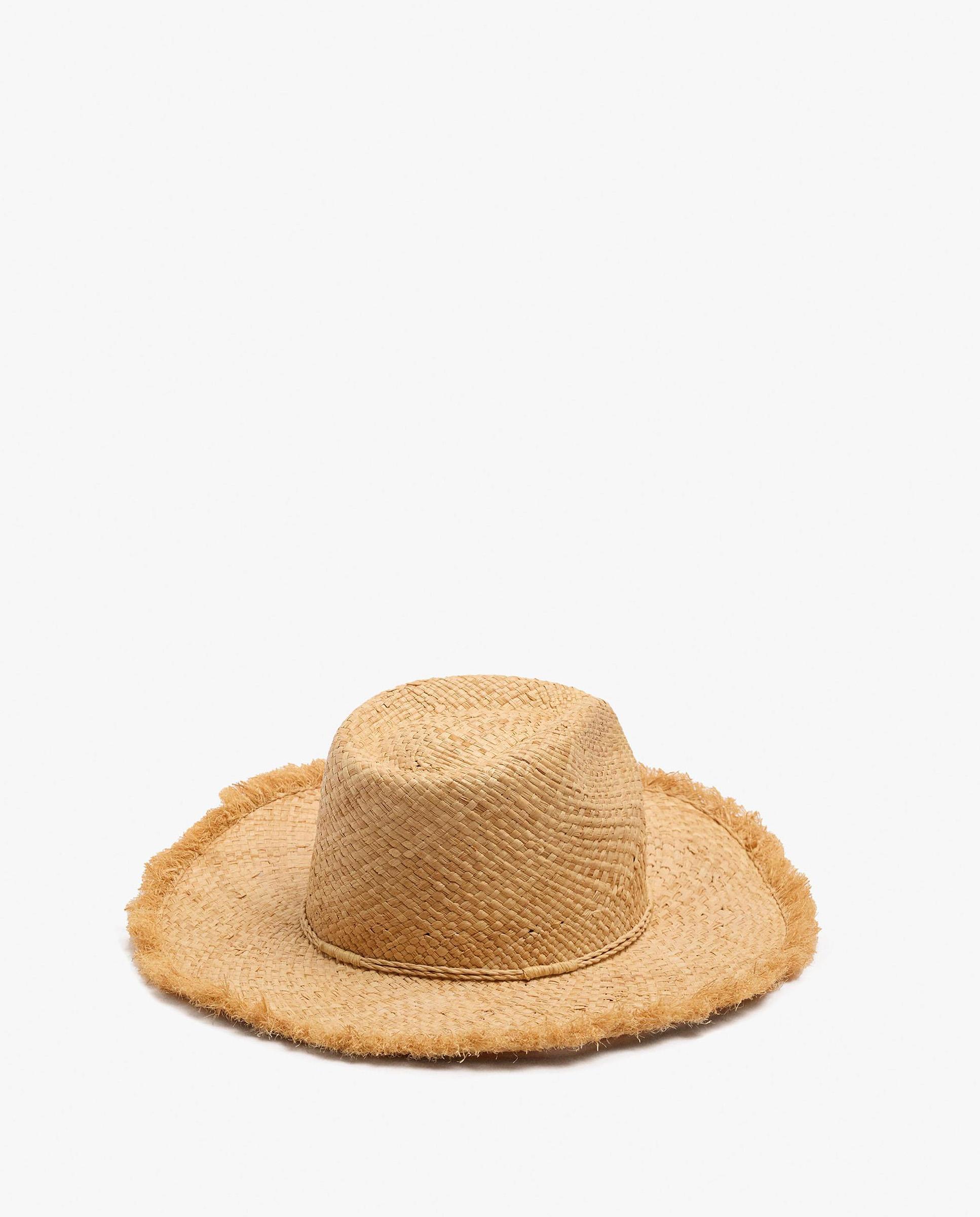 Sombrero de mujer con pespuntes en bordes - Parfois - Natural Natural-2