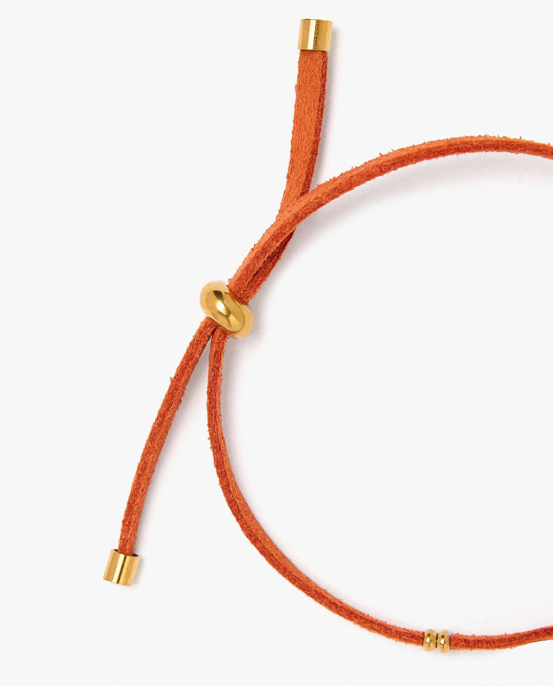 Pulsera de cordón ajustable con abalorios decorativos - Parfois - Naranja Naranja-3