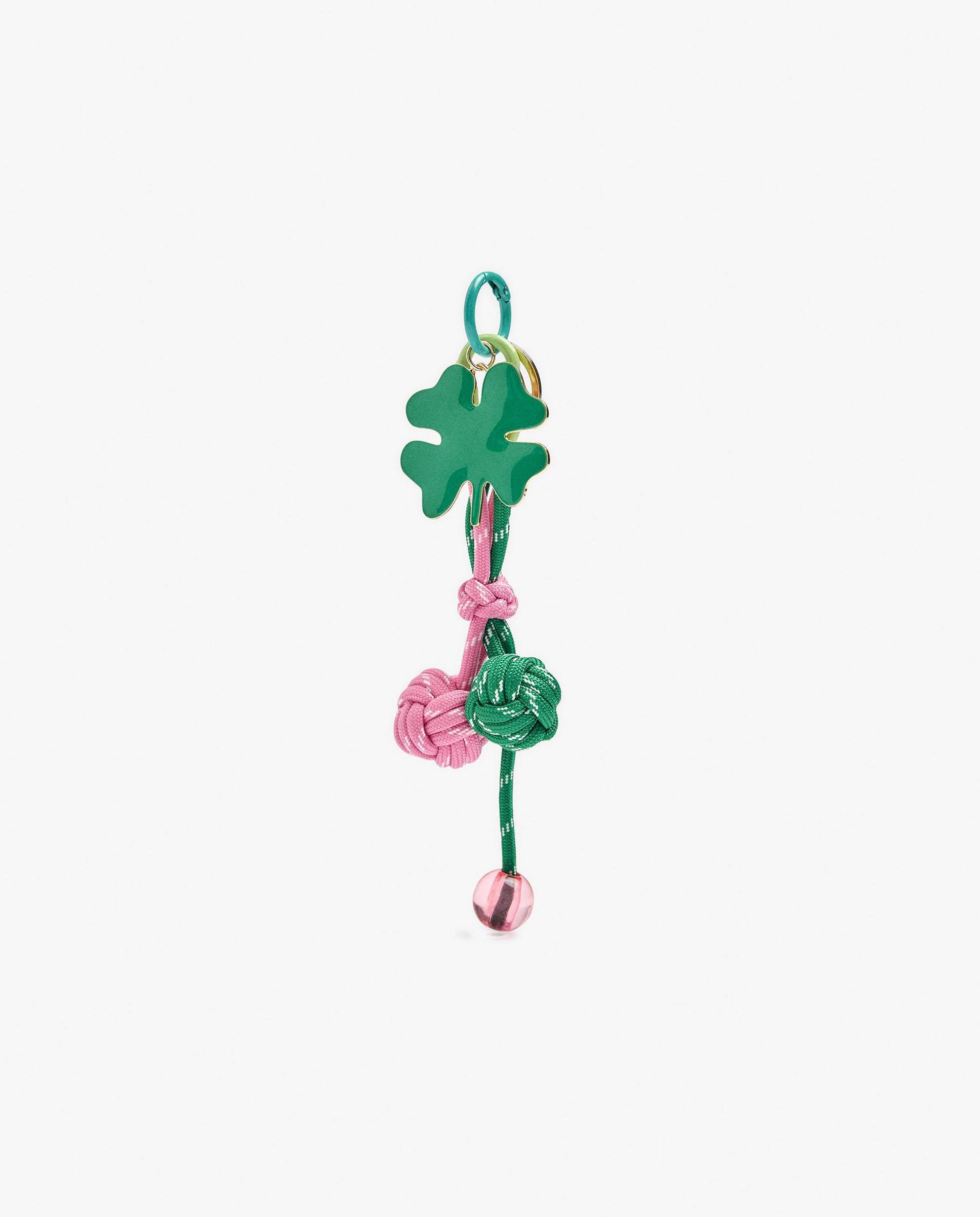 Llavero con charm de trébol y bolas decorativas - Parfois - Multicolor Multicolor-1