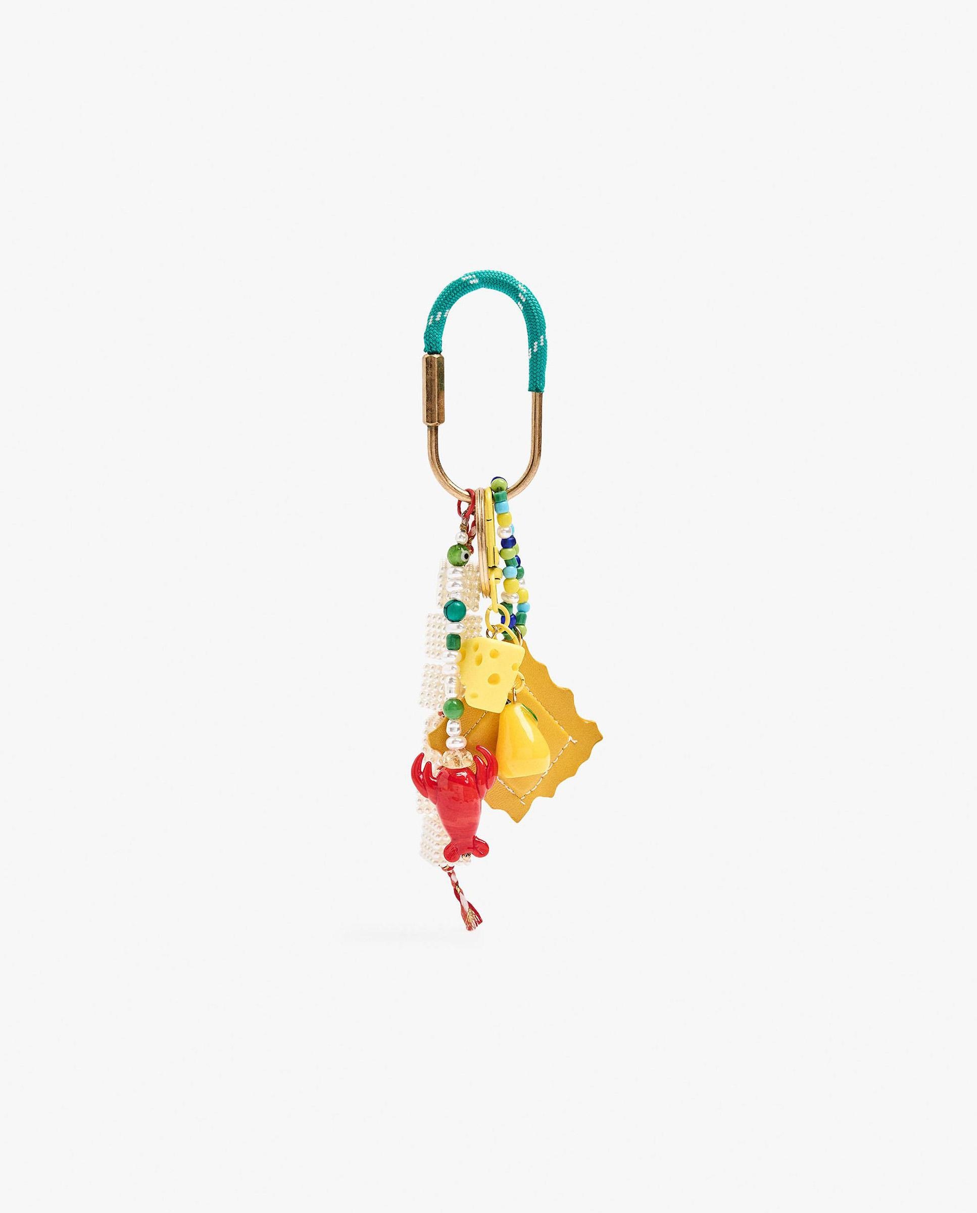 Llavero con charm de cangrejo y cuentas - Parfois - Multicolor Multicolor-1