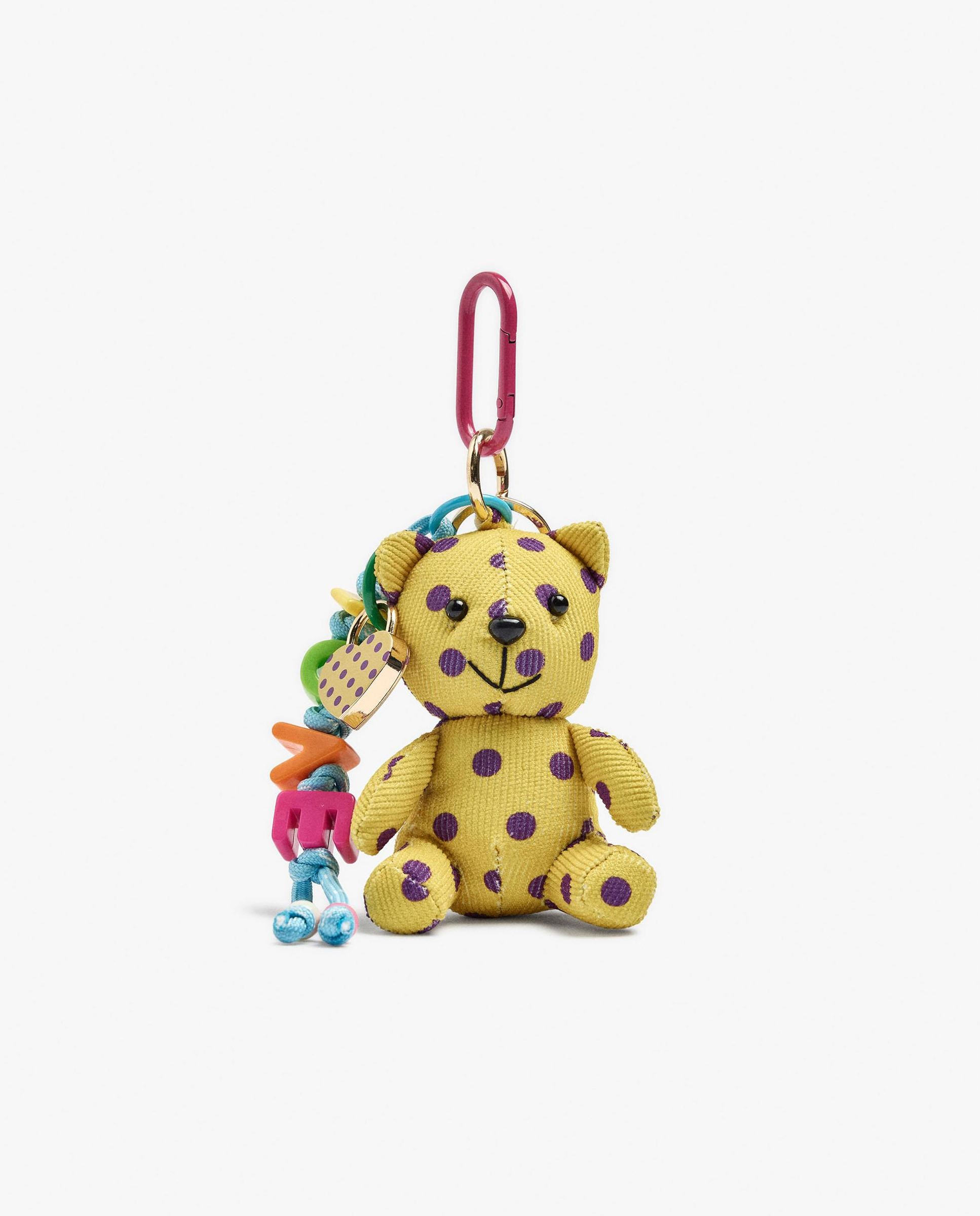 Llavero con charm de oso de lunares - Parfois - Multicolor Multicolor-1