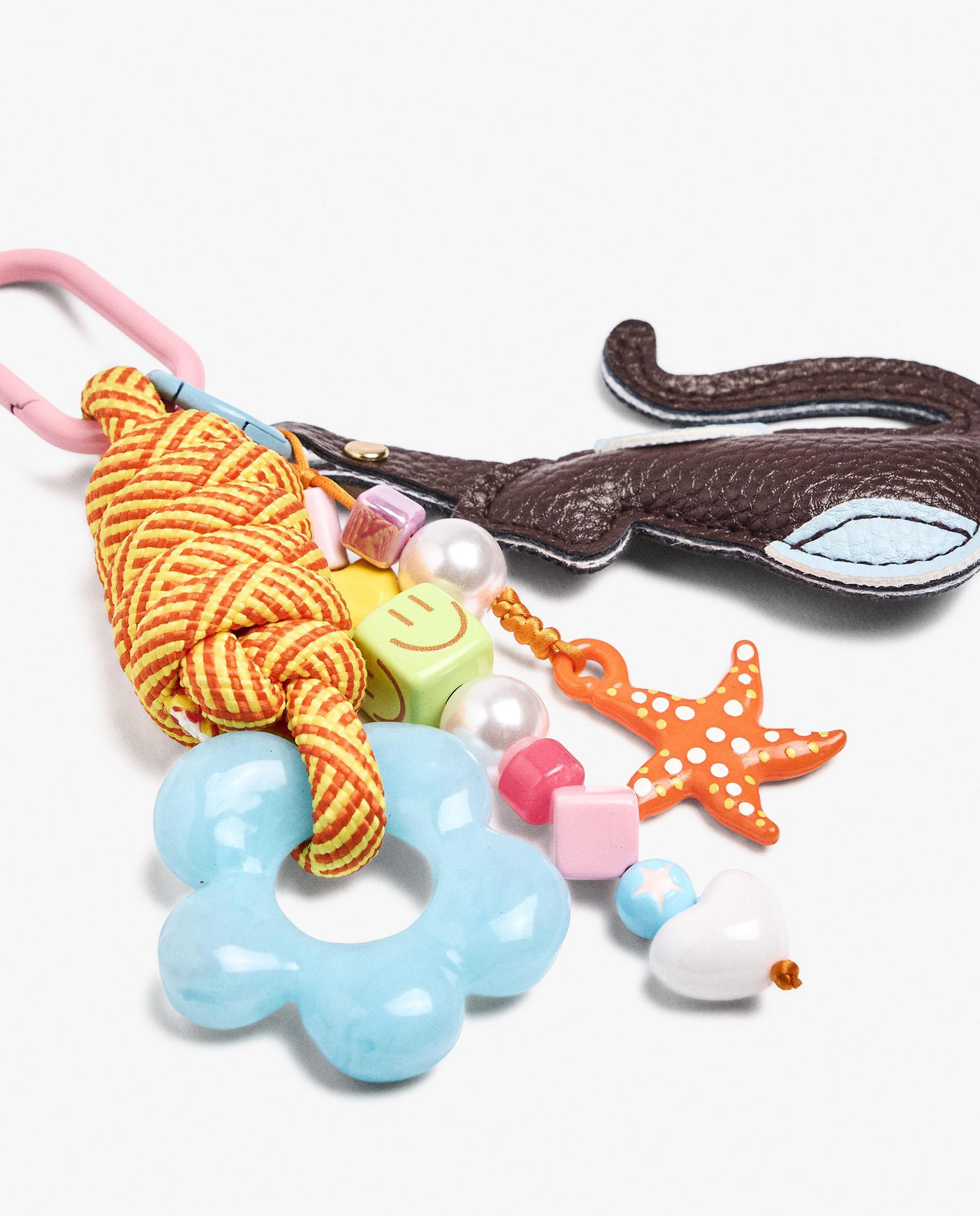 Llavero con charm de estrella de mar y cuentas - Parfois - Multicolor Multicolor-3