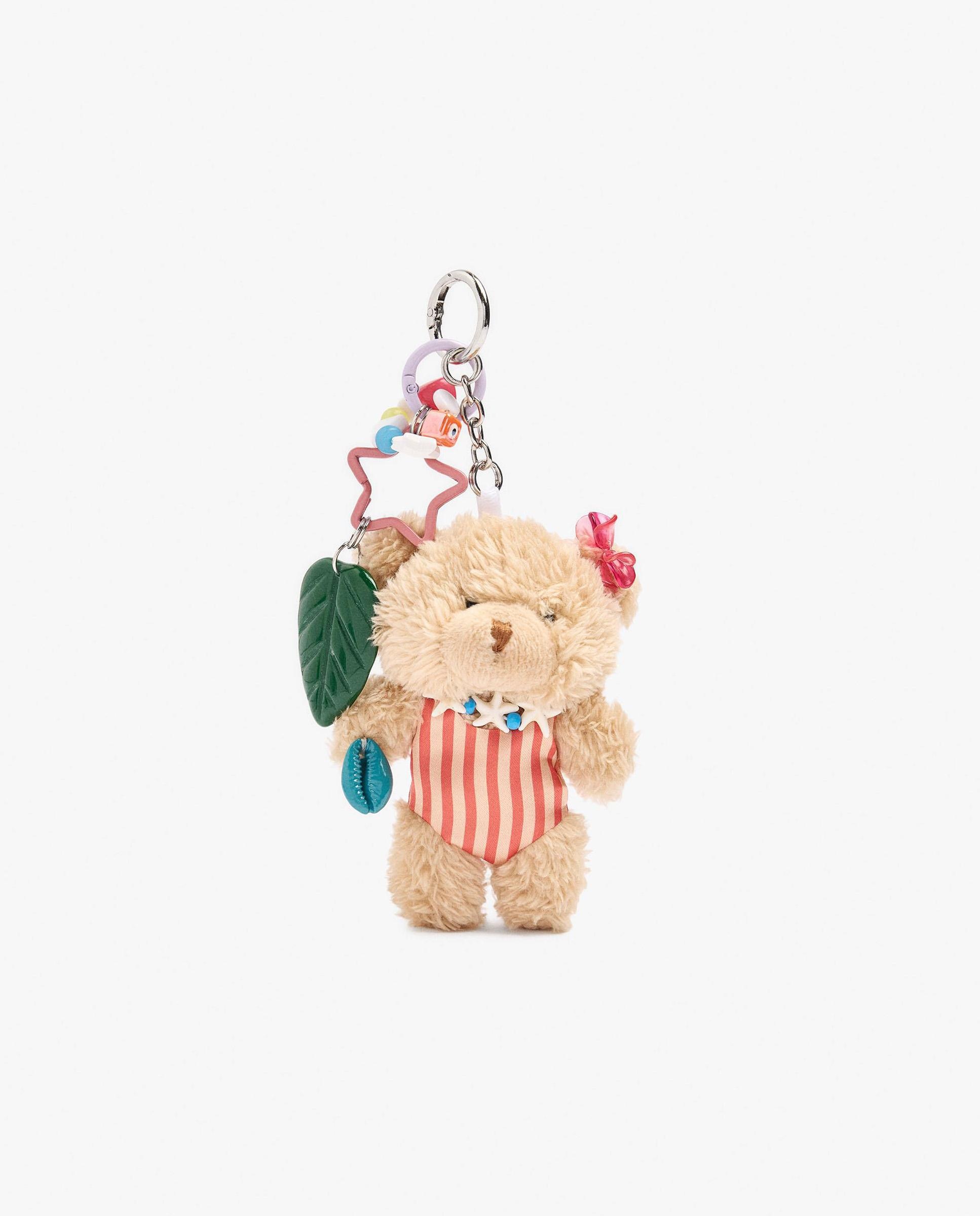 Llavero con charm de oso y cuentas - Parfois - Multicolor Multicolor-1