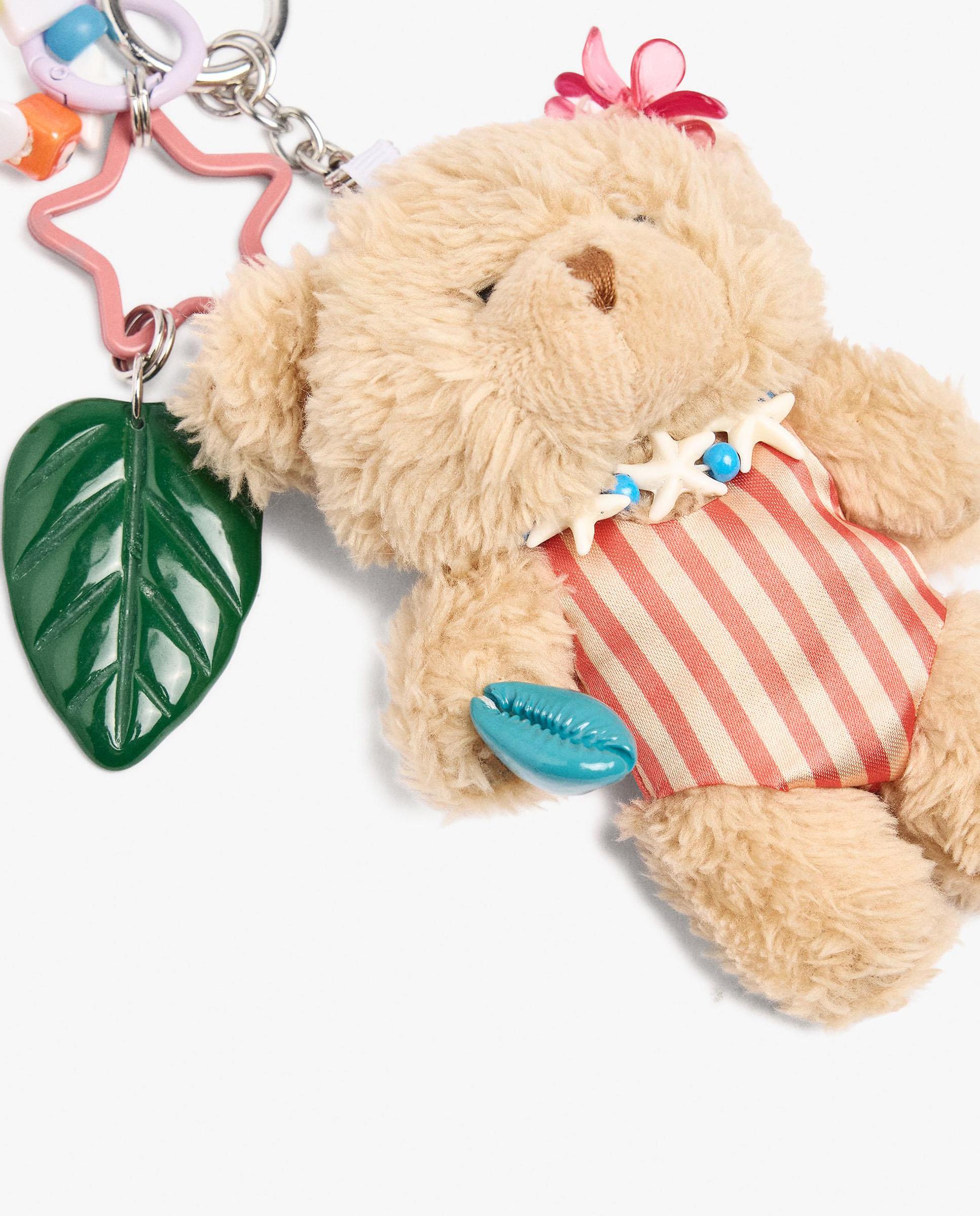 Llavero con charm de oso y cuentas - Parfois - Multicolor Multicolor-3