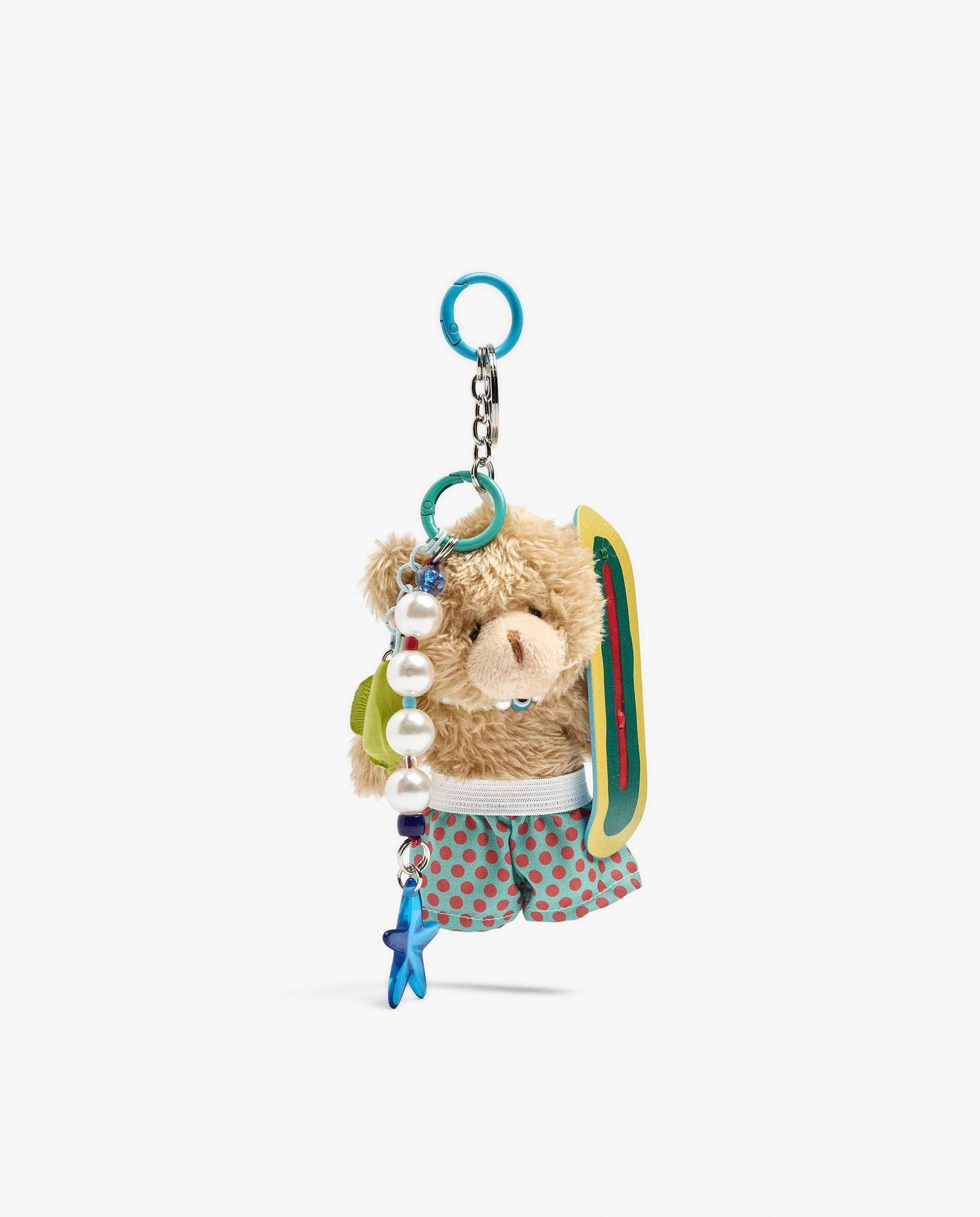 Llavero con charm de osito - Parfois - Multicolor Multicolor-1