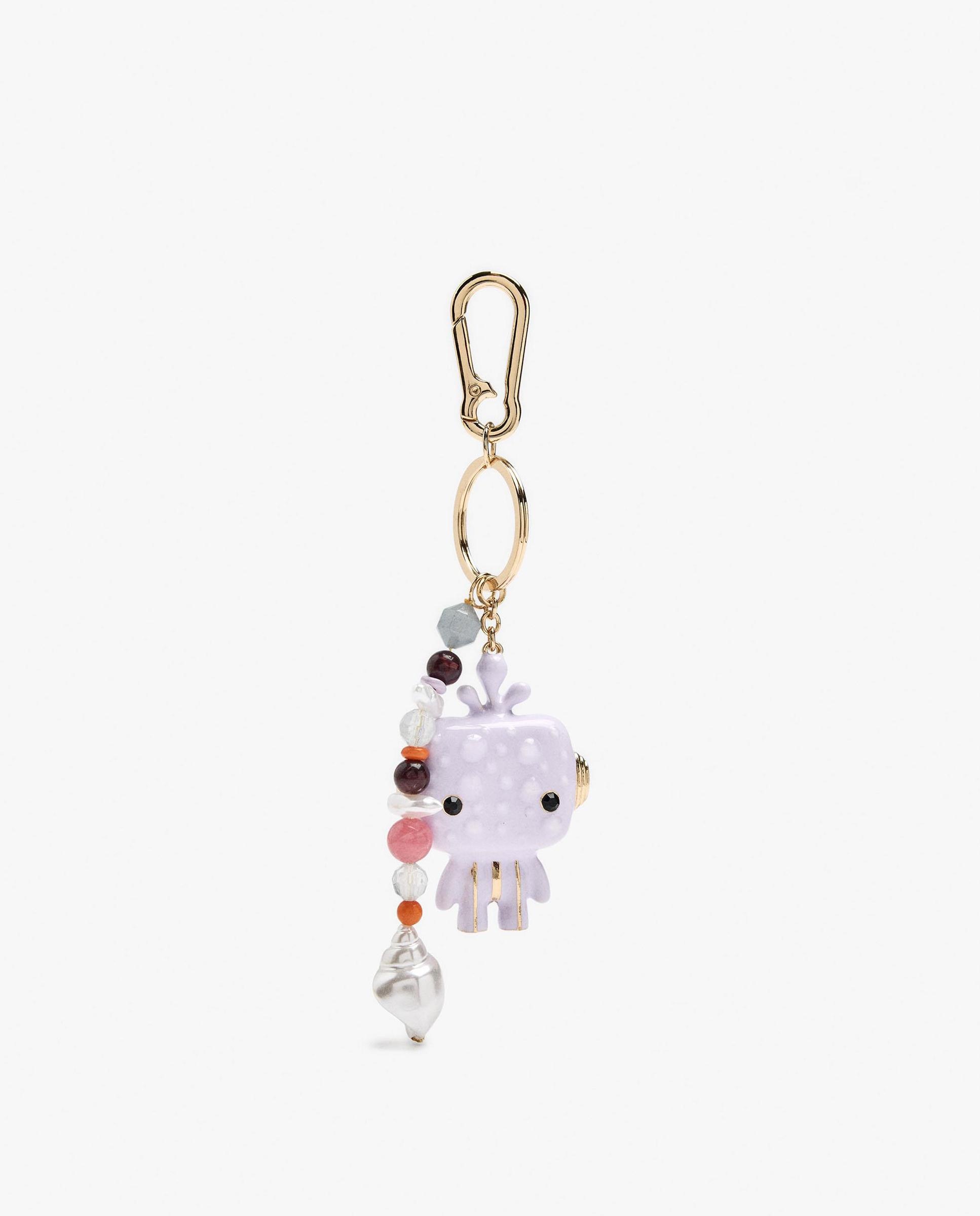 Llavero con charm de muñeco y signo del zodiaco acuario - Parfois - Multicolor Multicolor-1