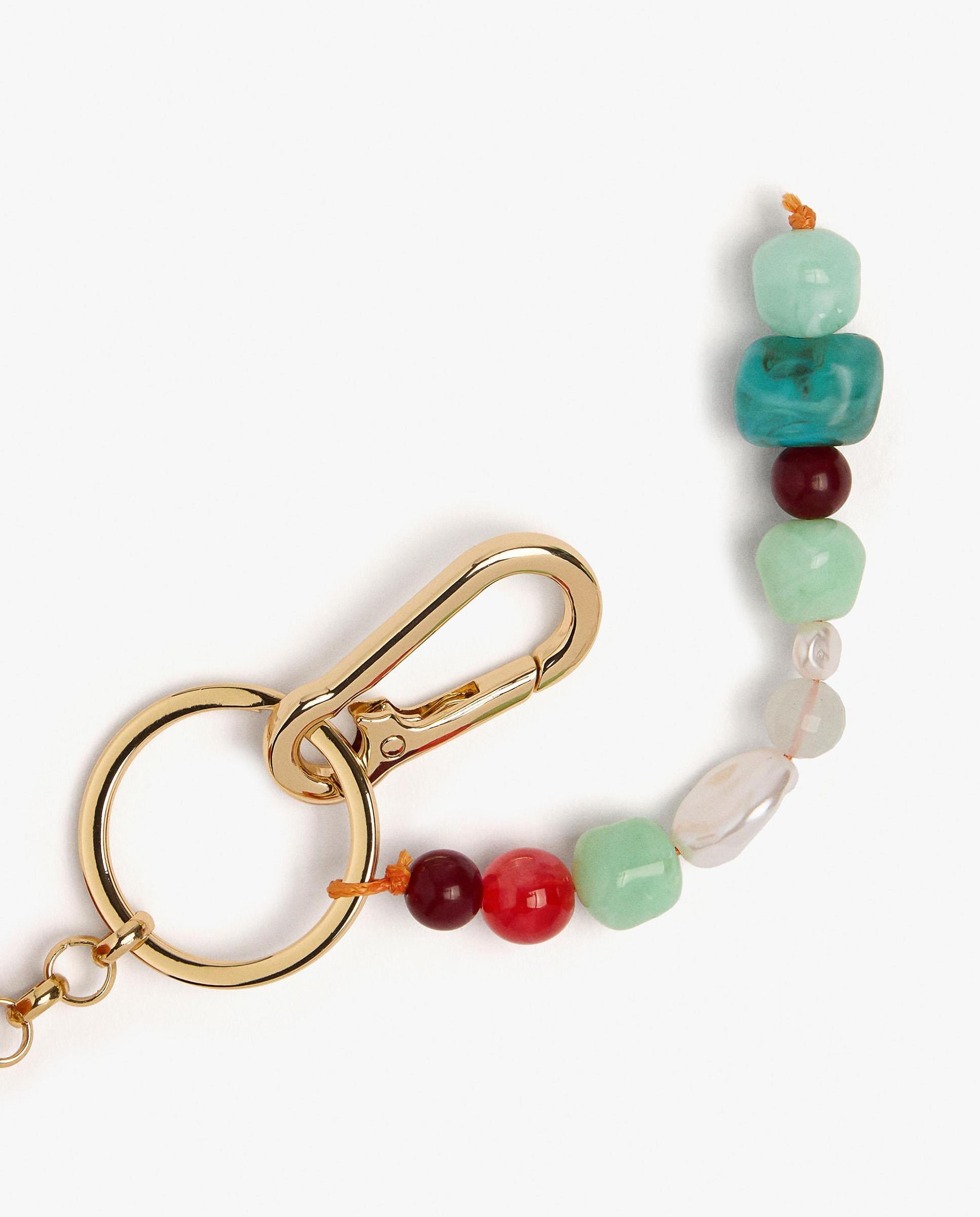 Llavero con charm de león y cuentas - Parfois - Multicolor Multicolor-2