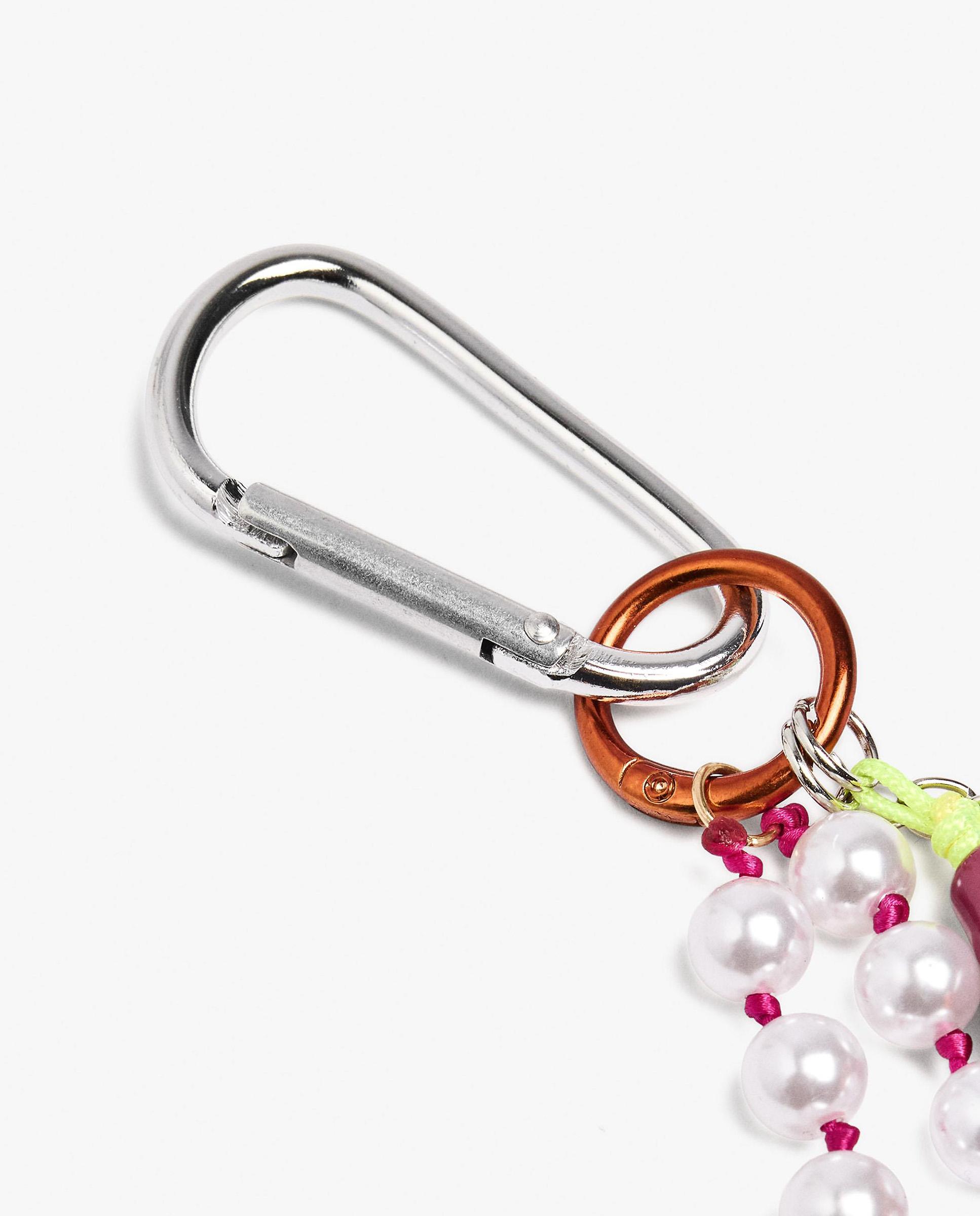 Llavero con charm de raspa de pescado y cuentas - Parfois - Multicolor Multicolor-2