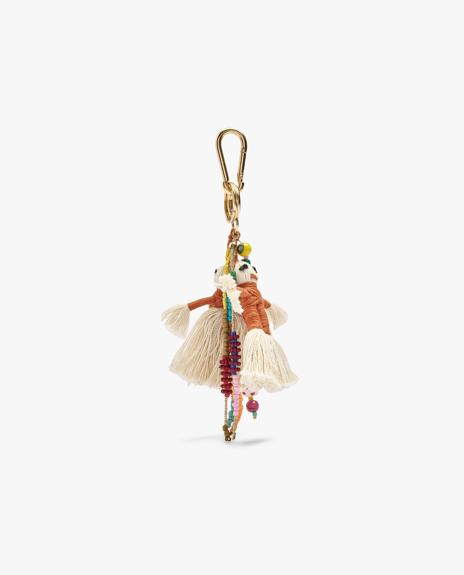 Llavero con charm de muñeco y flecos decorativos - Parfois - Multicolor Multicolor-1