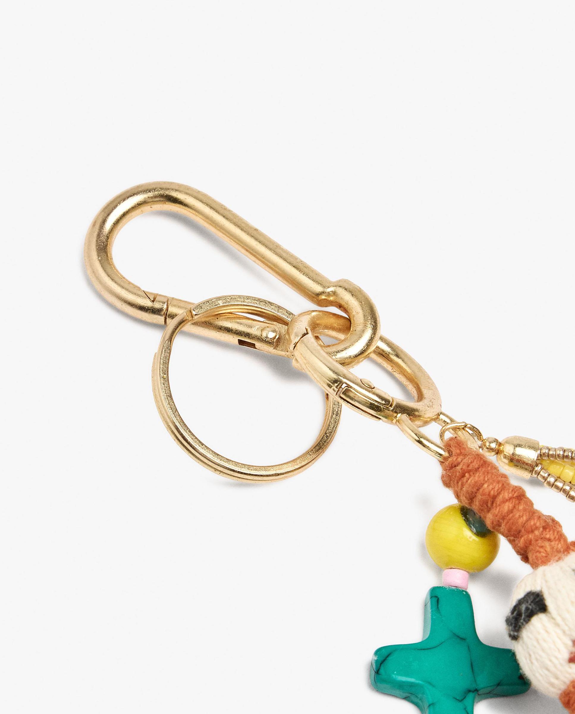 Llavero con charm de muñeco y flecos decorativos - Parfois - Multicolor Multicolor-2