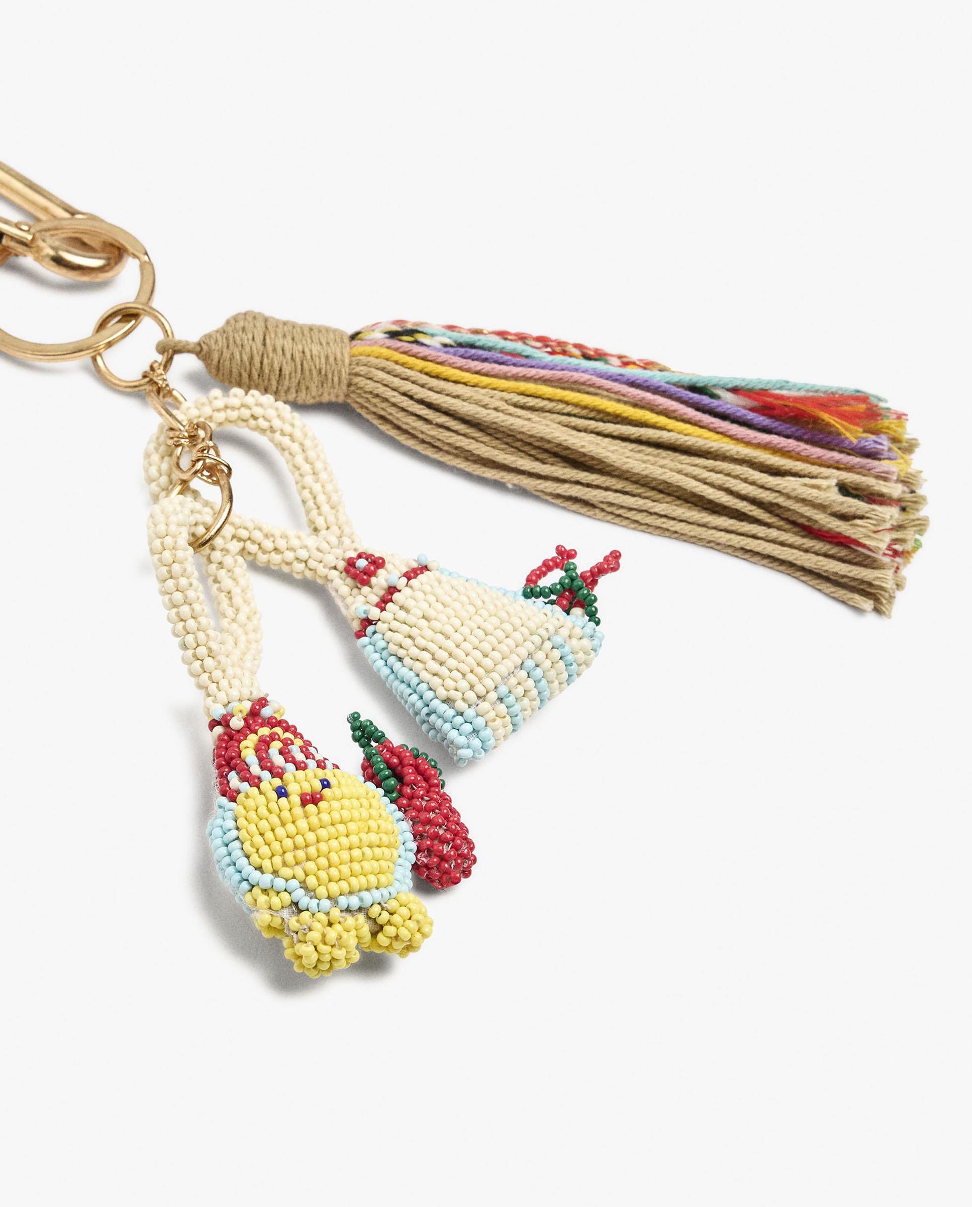 Llavero con charm de pollito y cuentas - Parfois - Multicolor Multicolor-3