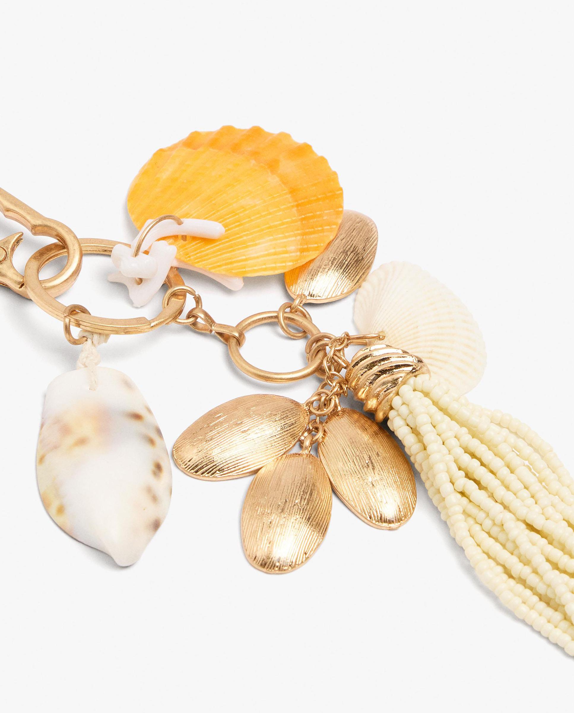 Llavero con charms de conchas y abalorios decorativos - Parfois - Multicolor Multicolor-3