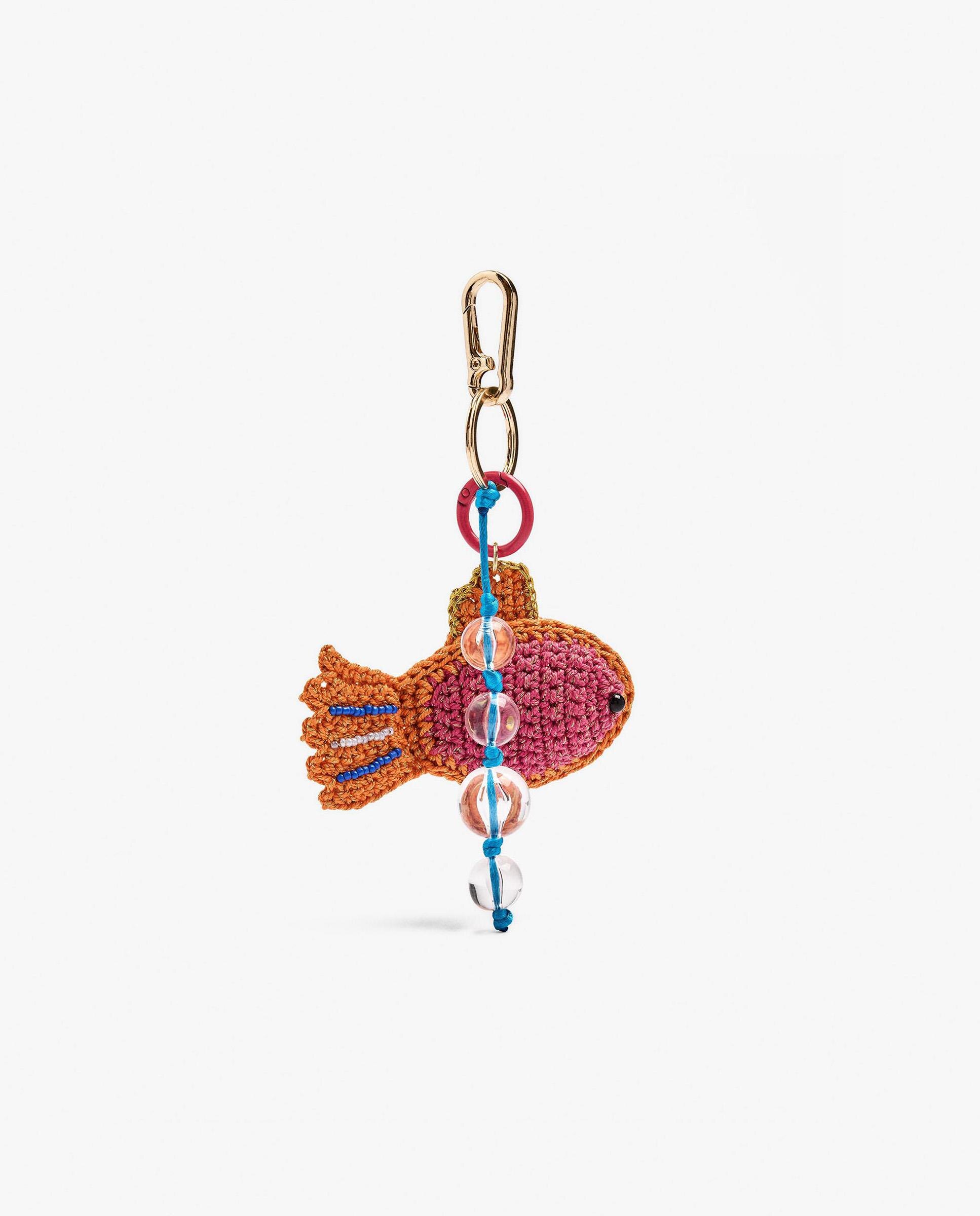 Llavero con charm de pescado de crochet y cuentas - Parfois - Multicolor Multicolor-1