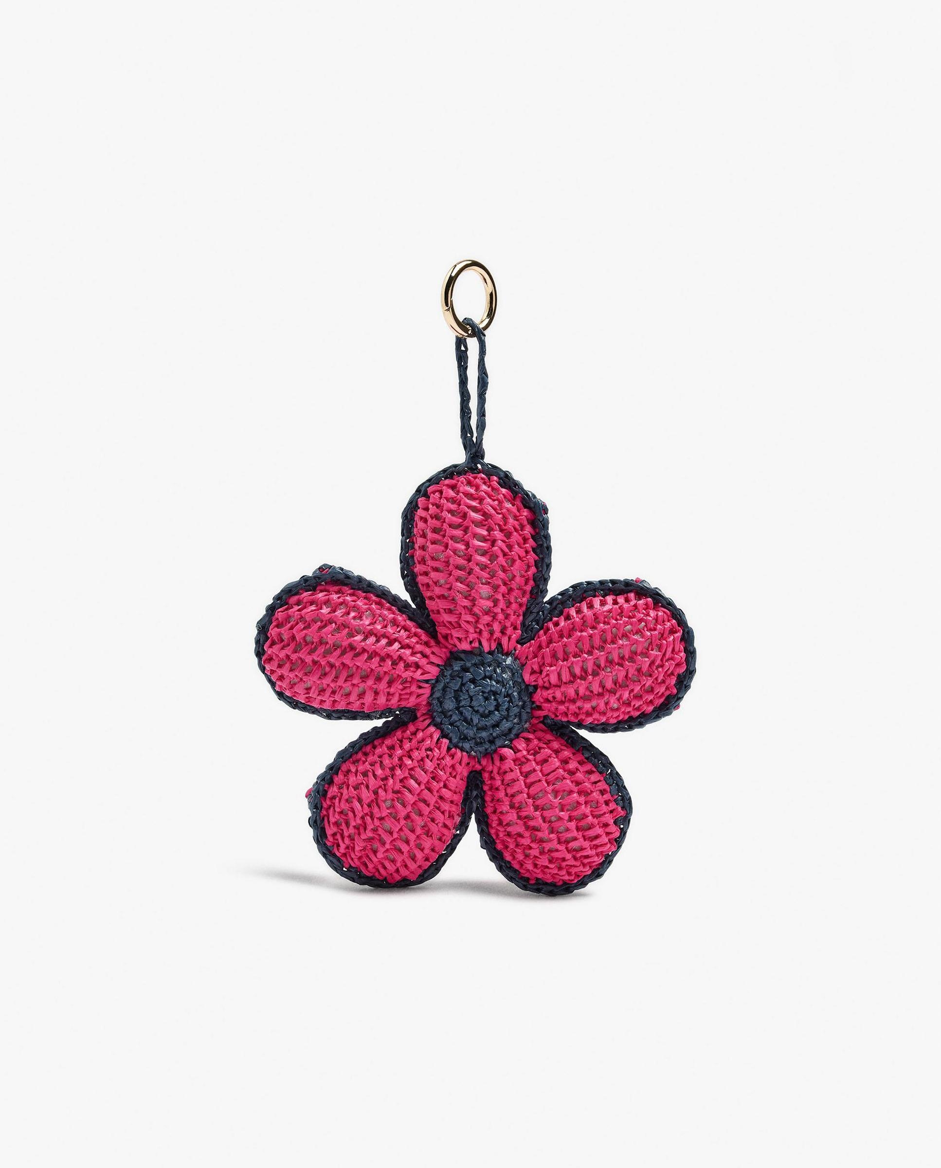 Llavero con charm de flor estilo crochet - Parfois - Rosa Rosa-1