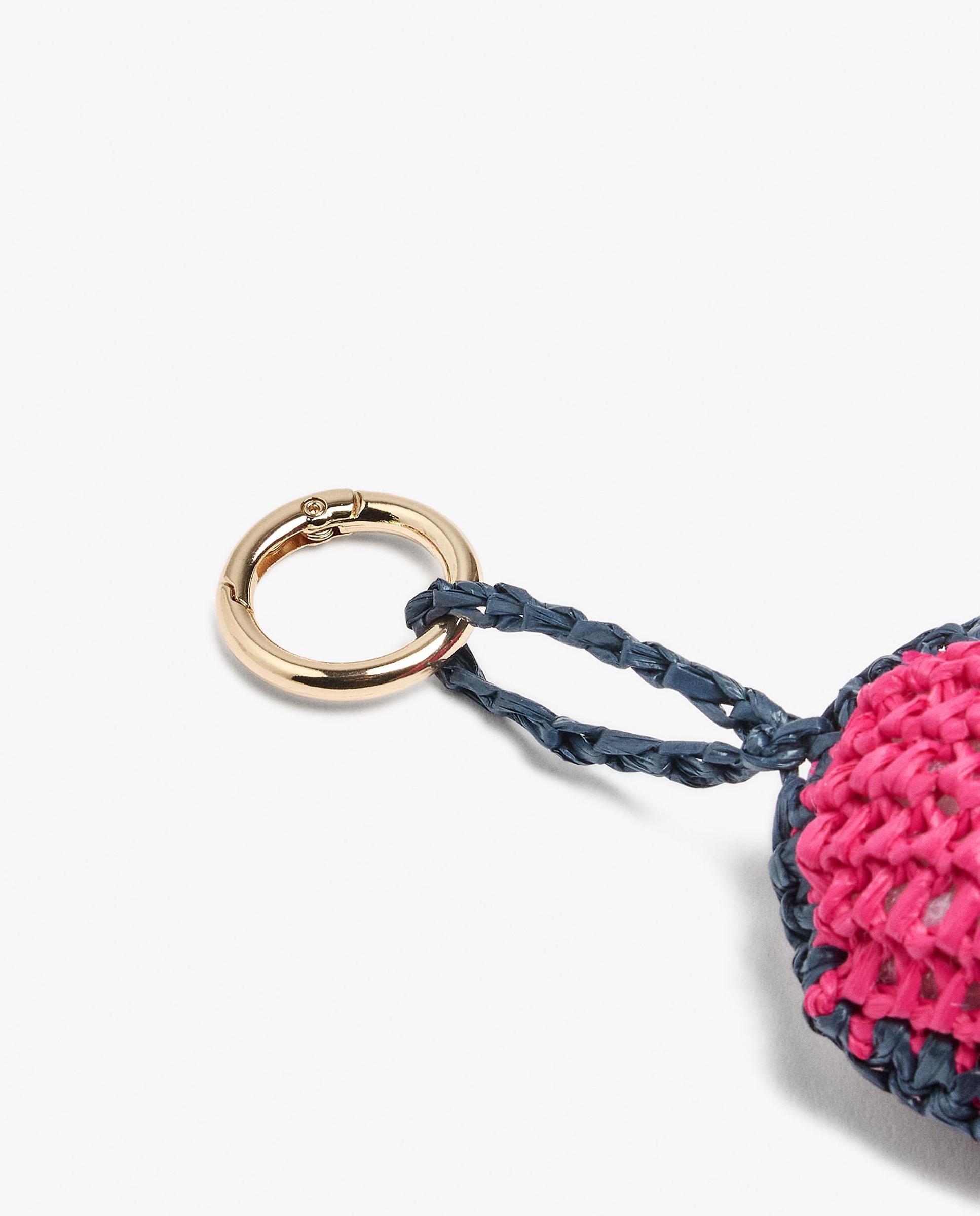 Llavero con charm de flor estilo crochet - Parfois - Rosa Rosa-2