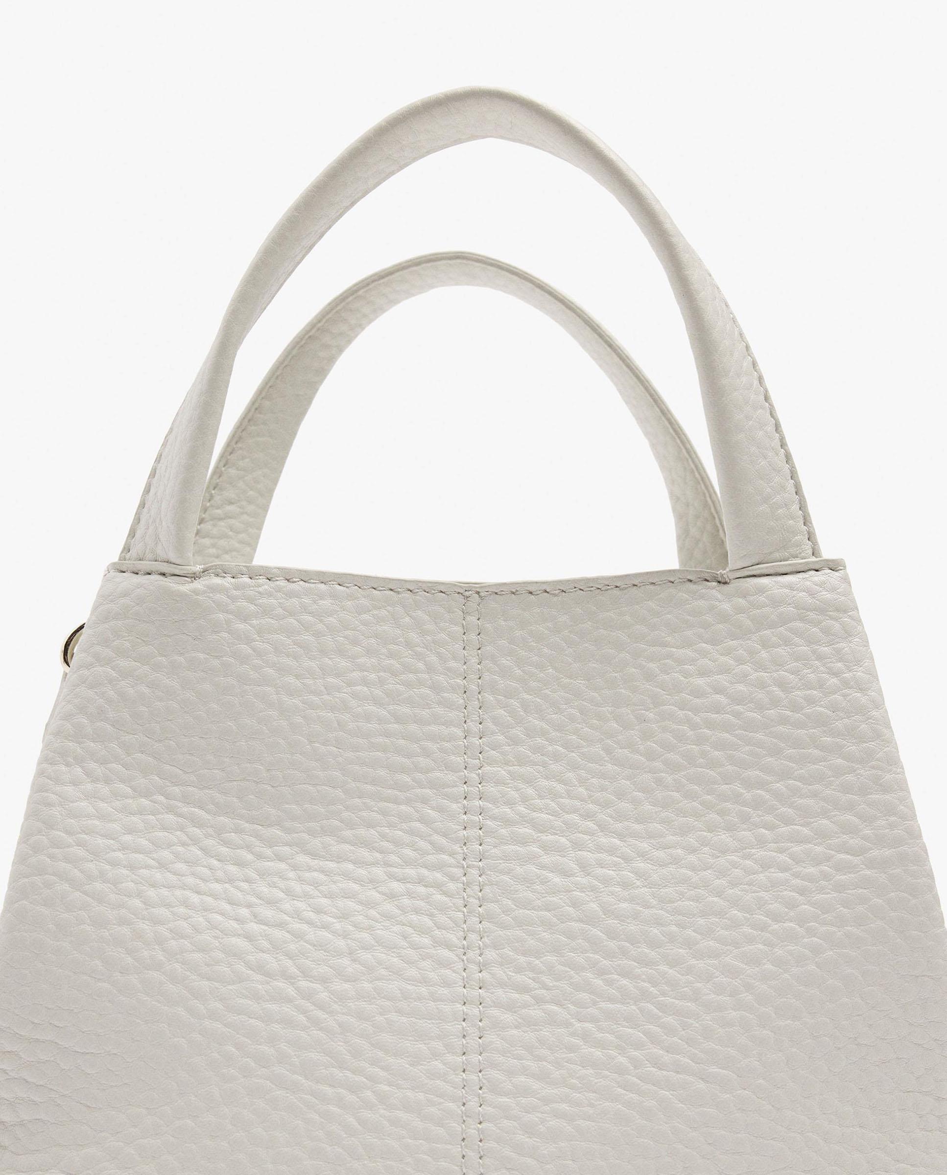 Bolso de mano estilo tote convertible a bandolera con cierre de cremallera en liso - Parfois - Crudo Crudo-3