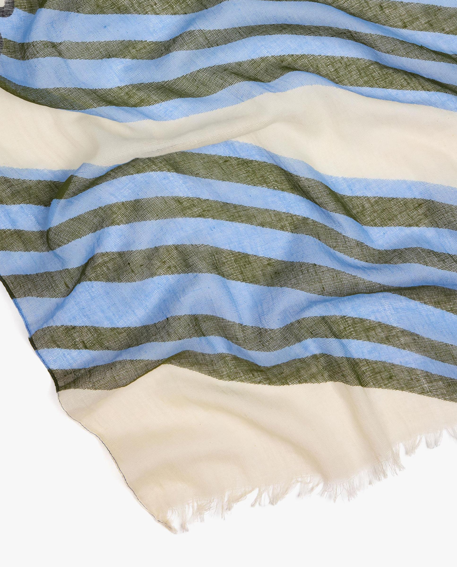 Pañuelo 100% algodón con pespuntes y estampados - Parfois - Azul Azul-3