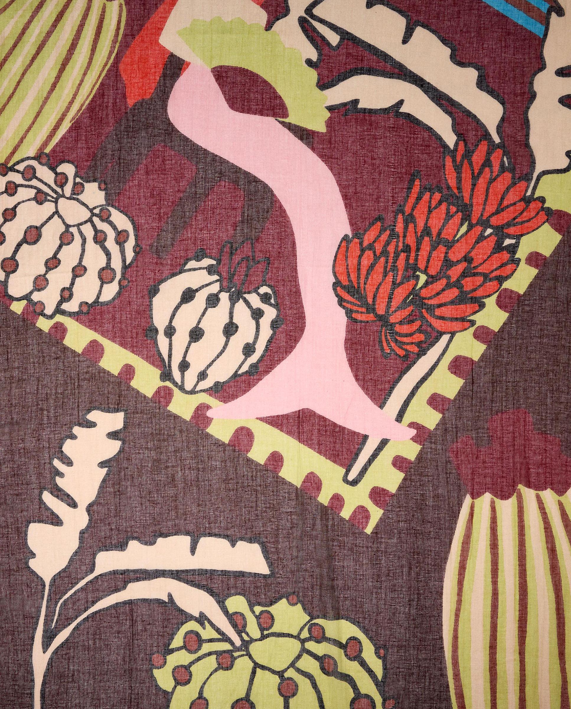 Pañuelo 100% algodón con pespuntes y estampados - Parfois - Burdeos Burdeos-4