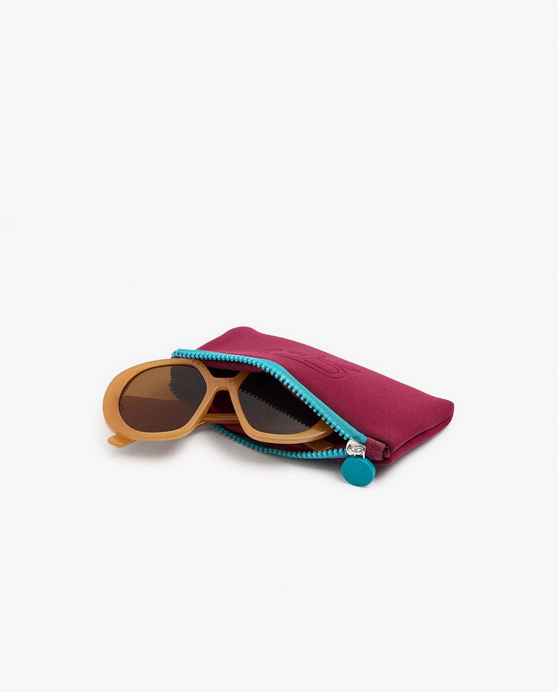 Gafas de sol de mujer parfois con protección uv y forma geométrica en liso - Naranja Naranja-4