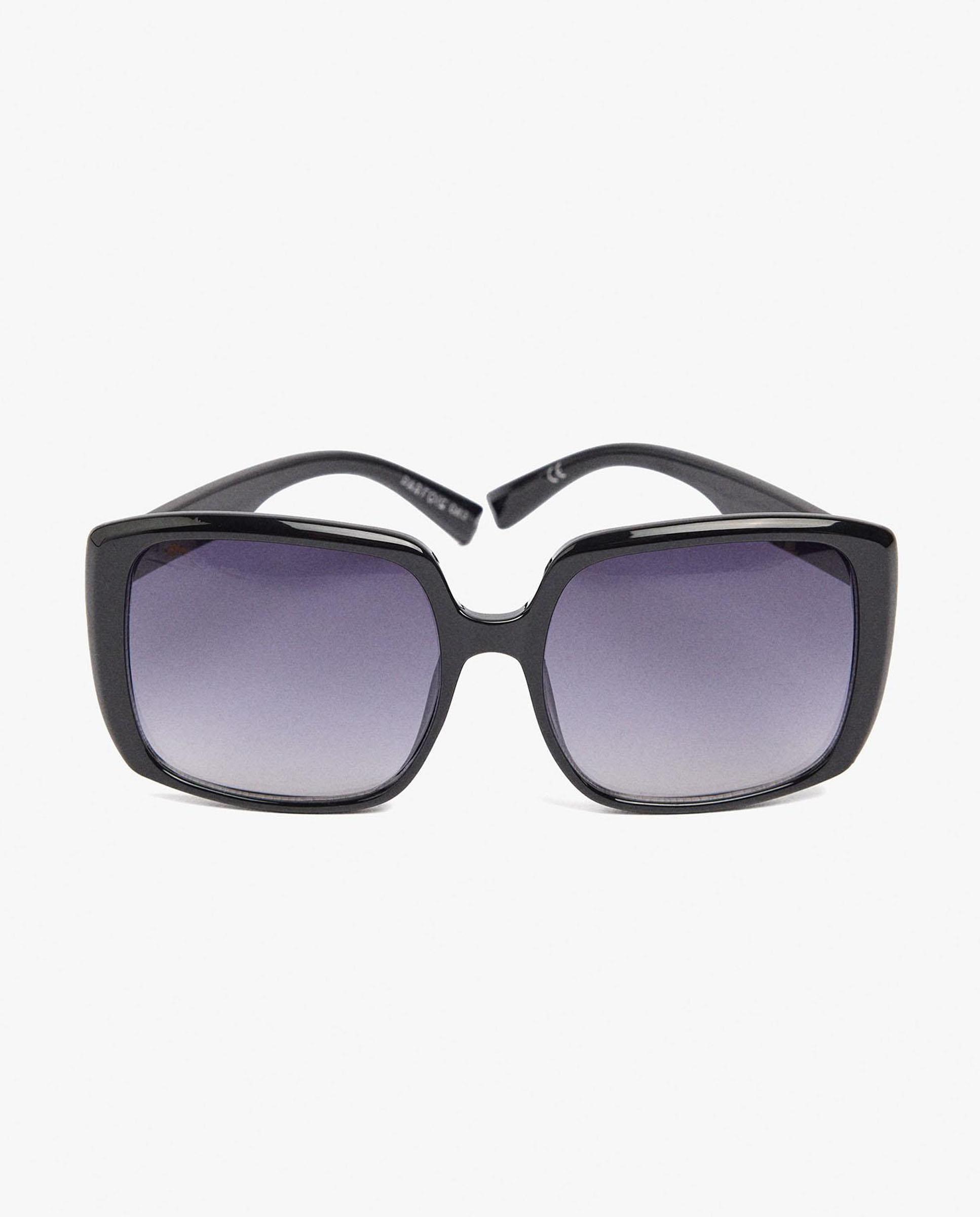 Gafas de sol de mujer parfois con protección uv y forma rectangular en liso - Negro Negro-1