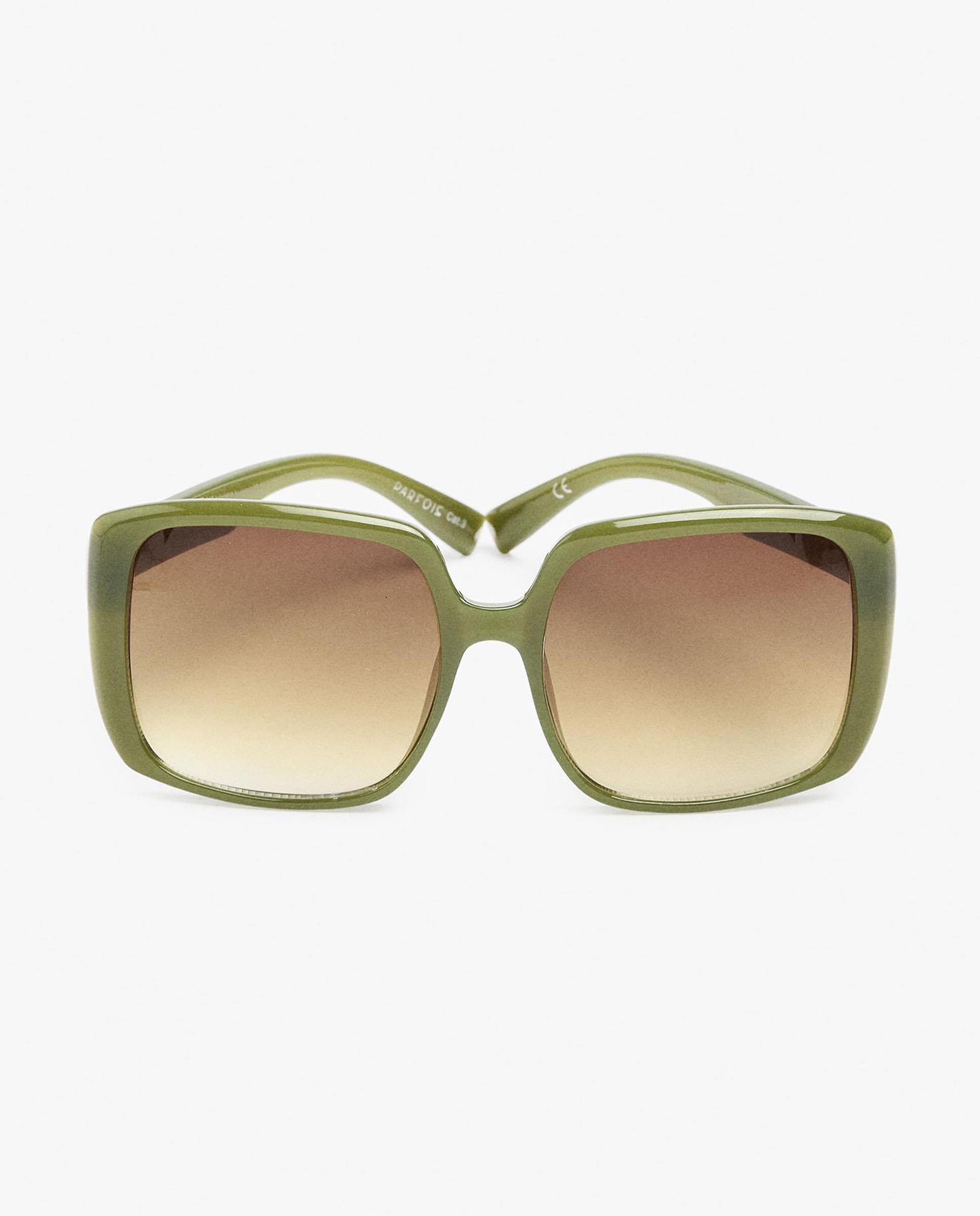 Gafas de sol de mujer parfois con protección uv y forma rectangular en liso - Kaki Kaki-1
