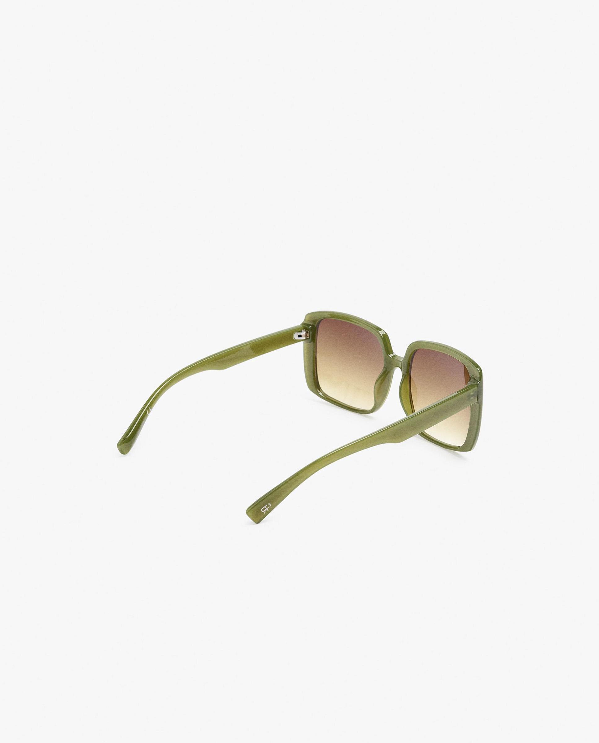 Gafas de sol de mujer parfois con protección uv y forma rectangular en liso - Kaki Kaki-2
