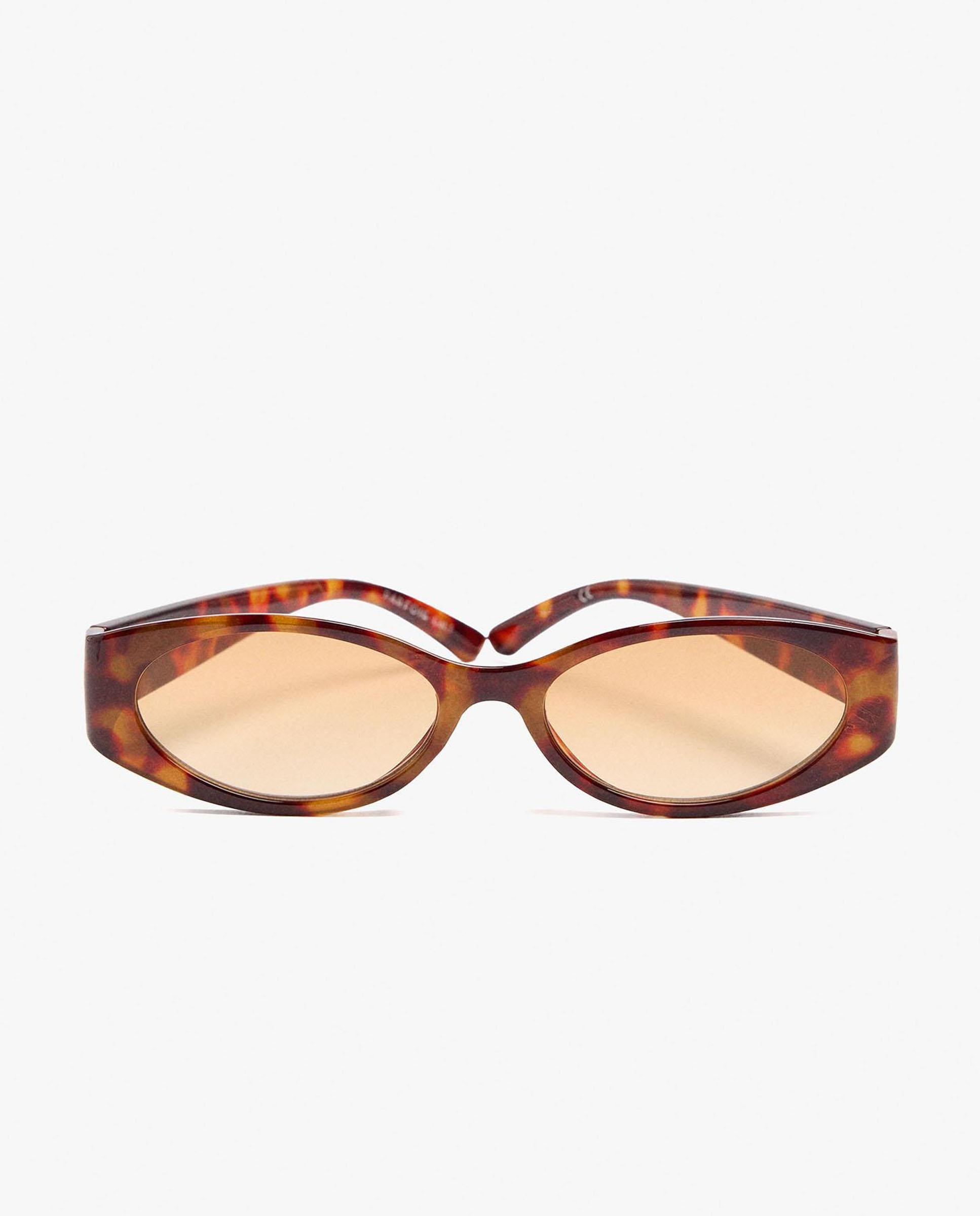 Gafas de sol de mujer parfois con protección uv y forma ovalada con estampado animal print - Marrón Marrón-1