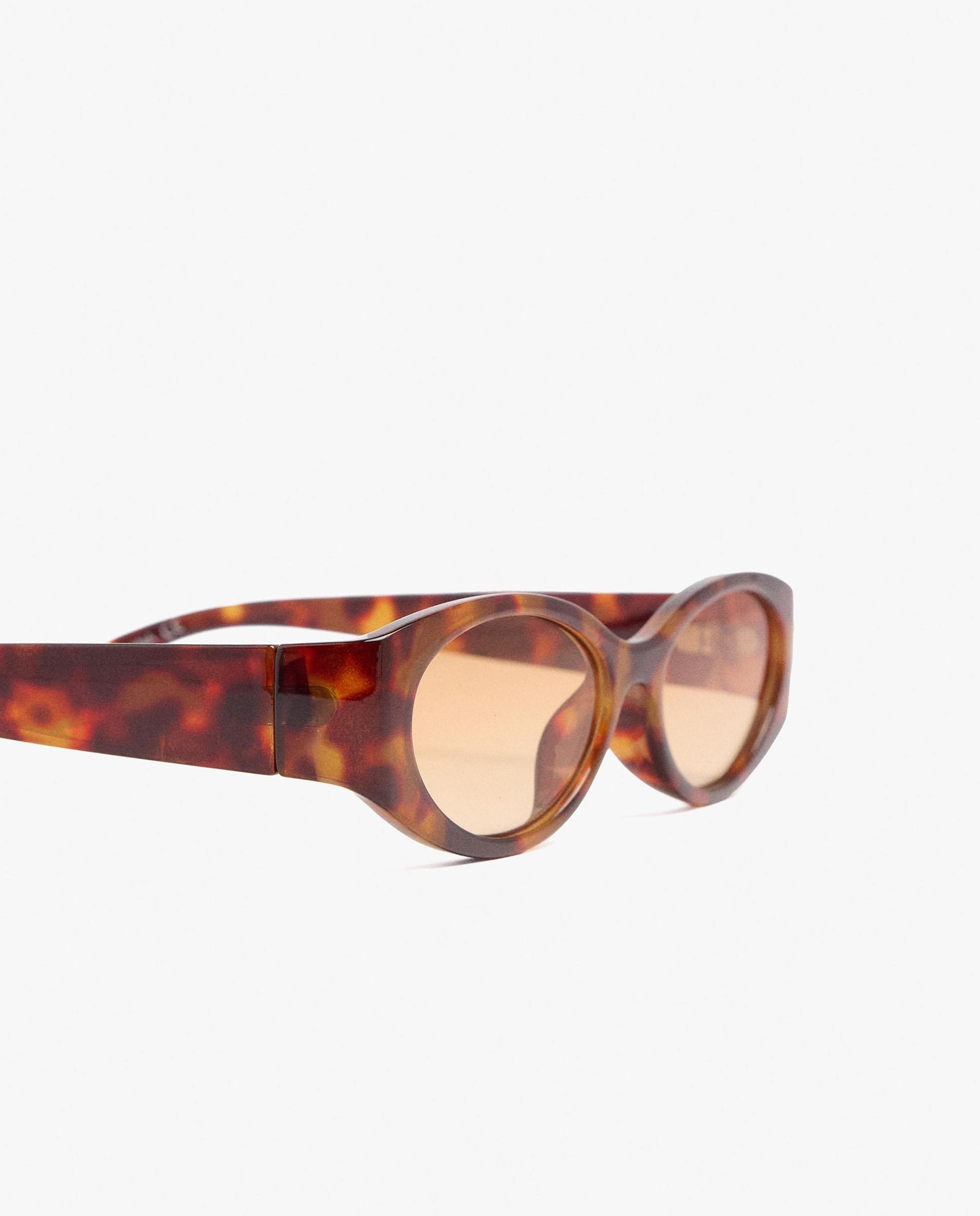 Gafas de sol de mujer parfois con protección uv y forma ovalada con estampado animal print - Marrón Marrón-3