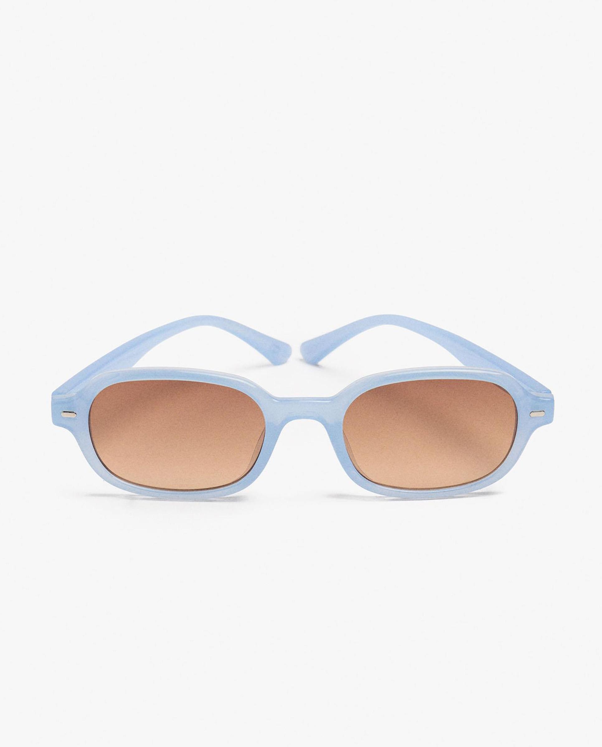 Gafas de sol de mujer parfois con protección uv y forma rectangular en liso - Azul Azul-1