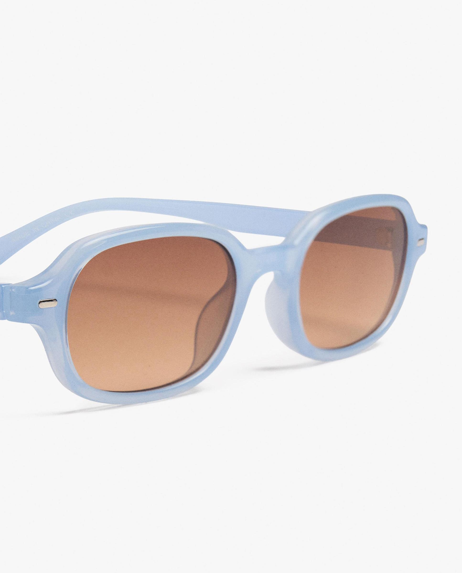 Gafas de sol de mujer parfois con protección uv y forma rectangular en liso - Azul Azul-3