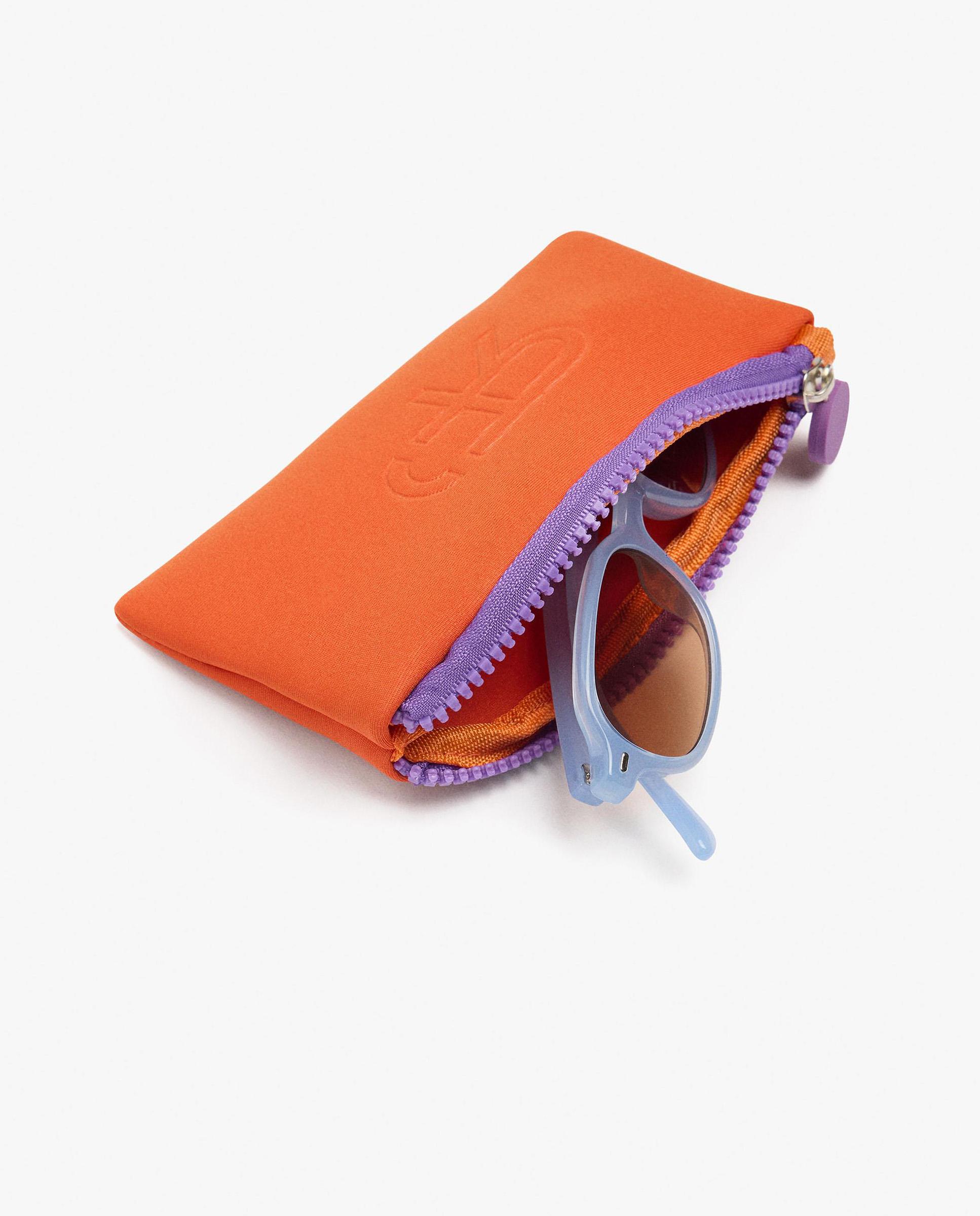 Gafas de sol de mujer parfois con protección uv y forma rectangular en liso - Azul Azul-4