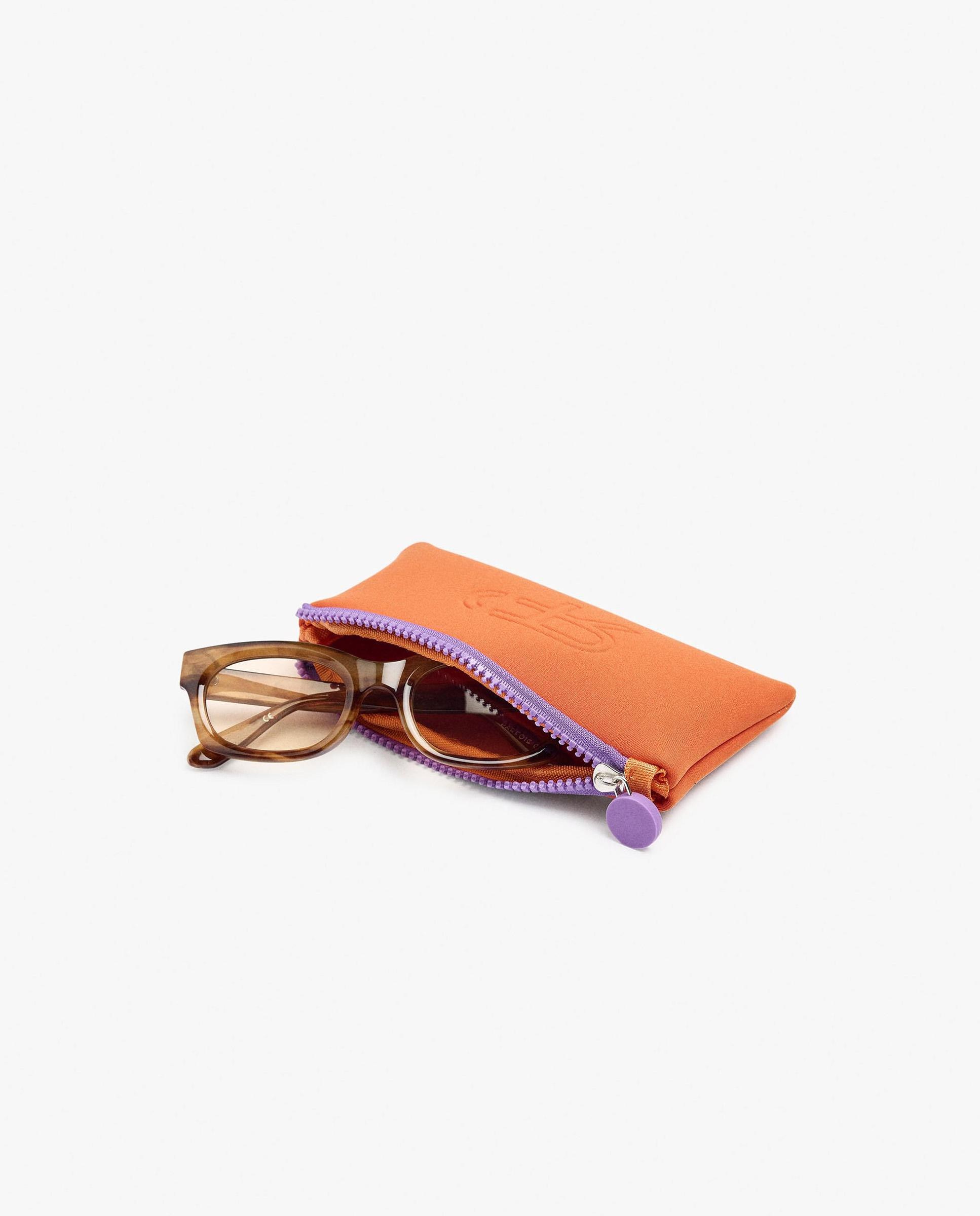Gafas de sol de mujer parfois con protección uv y forma rectangular en liso - Marrón Marrón-4