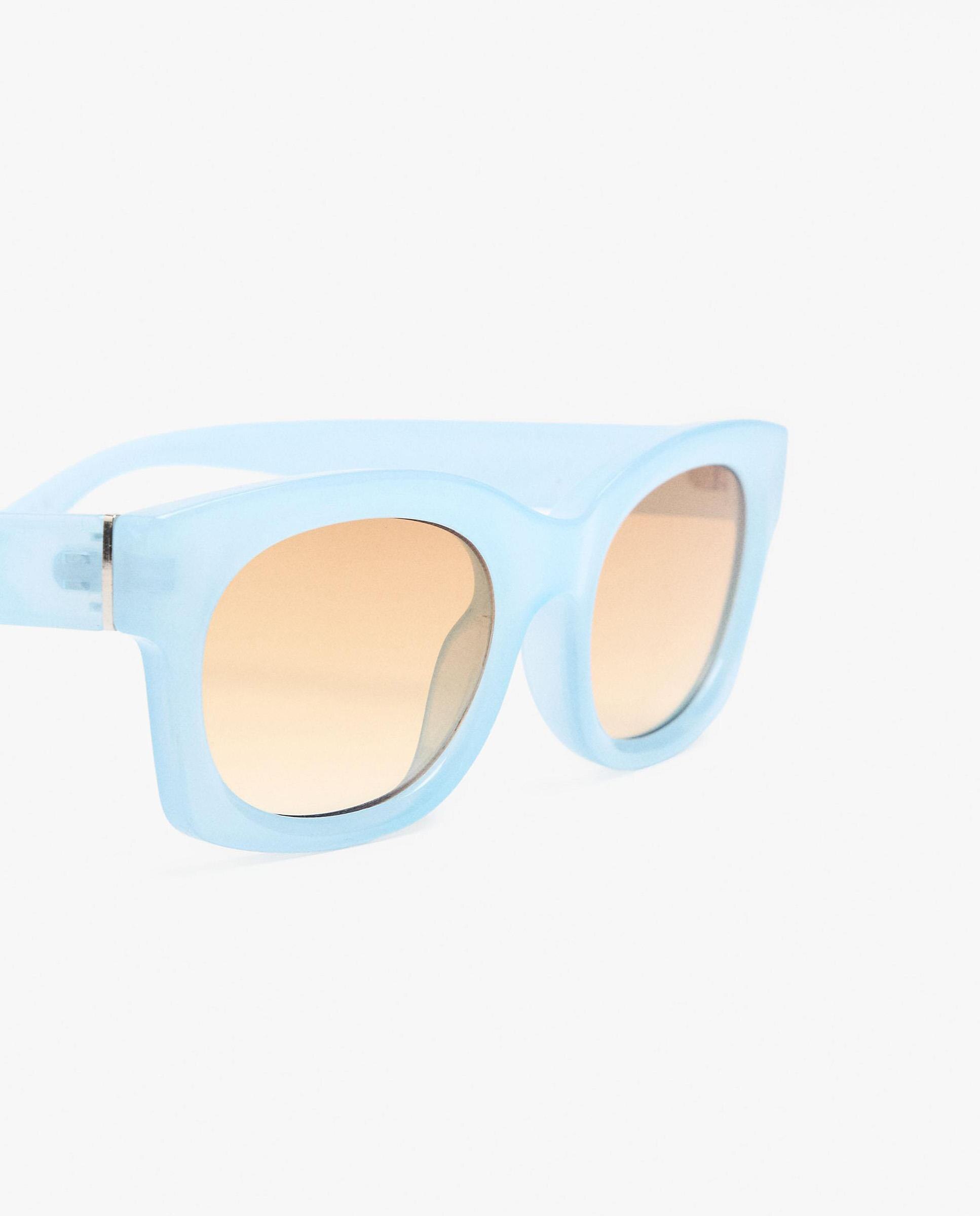 Gafas de sol de mujer parfois con protección uv y forma rectangular en liso - Azul Azul-3