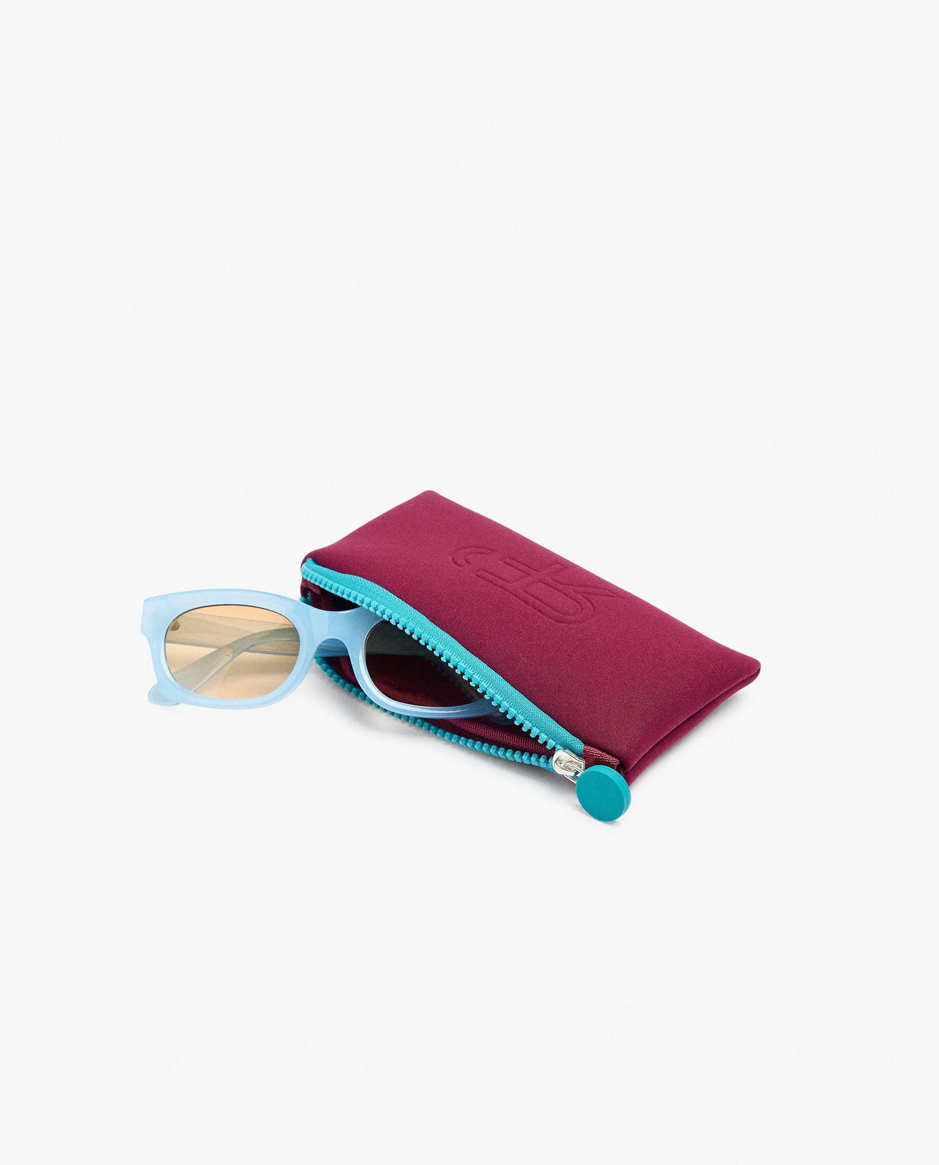Gafas de sol de mujer parfois con protección uv y forma rectangular en liso - Azul Azul-4
