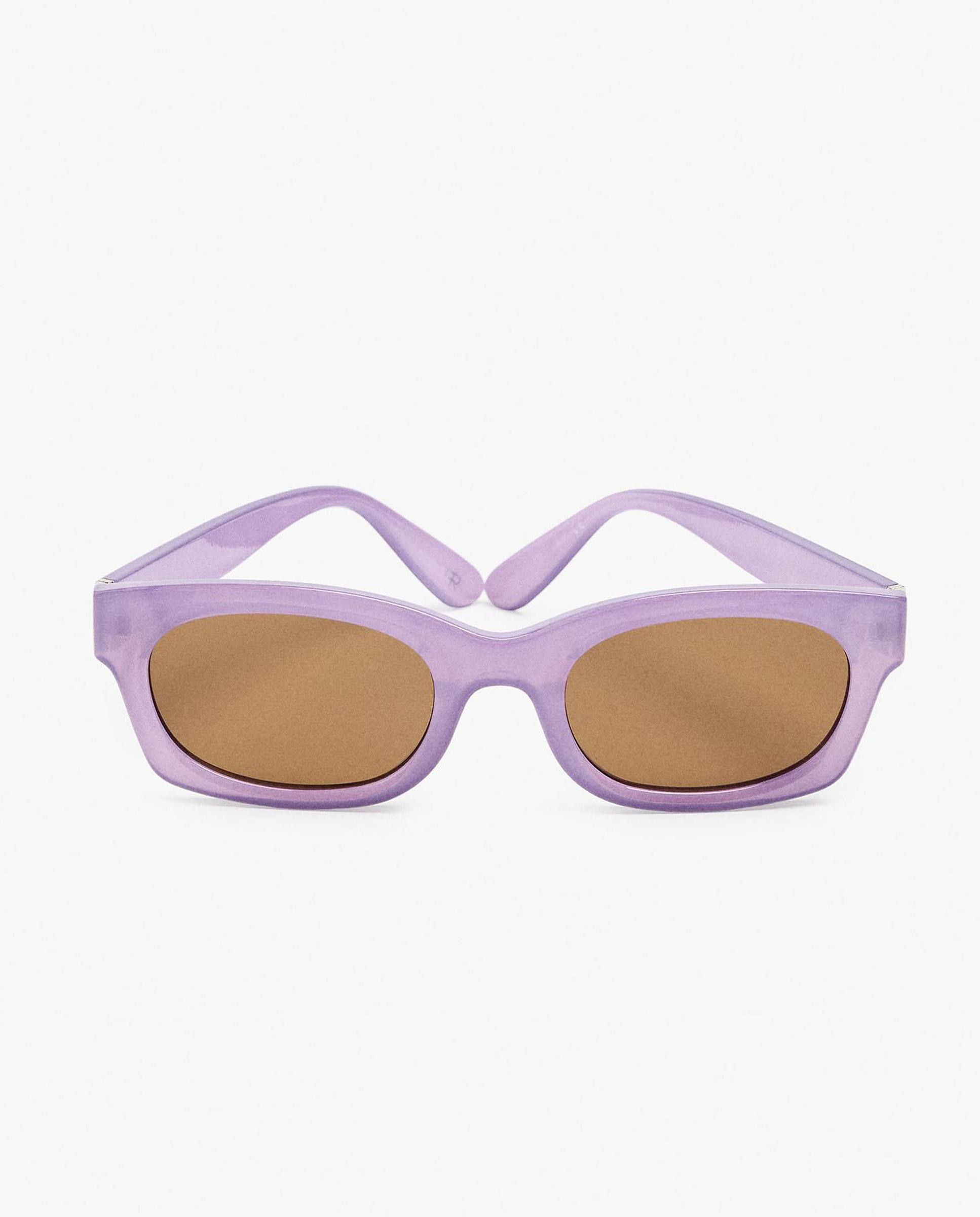 Gafas de sol de mujer parfois con protección uv y forma rectangular en liso - Morado Morado-1