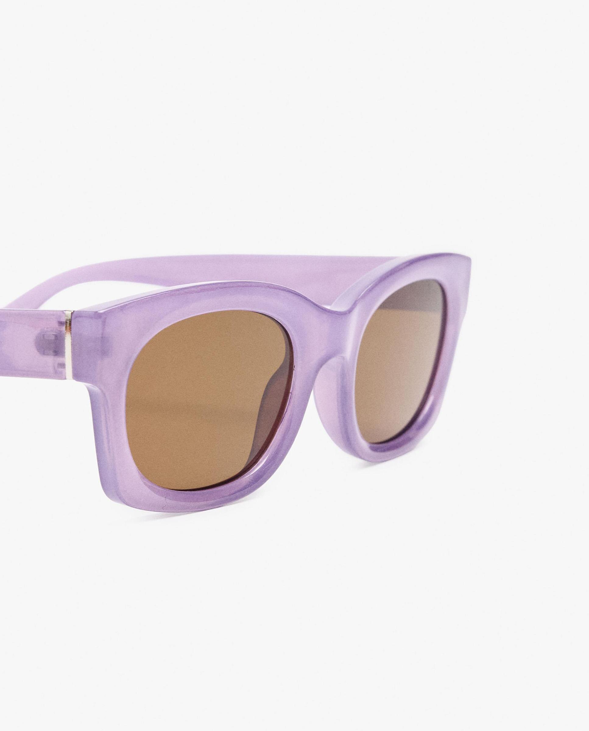 Gafas de sol de mujer parfois con protección uv y forma rectangular en liso - Morado Morado-3