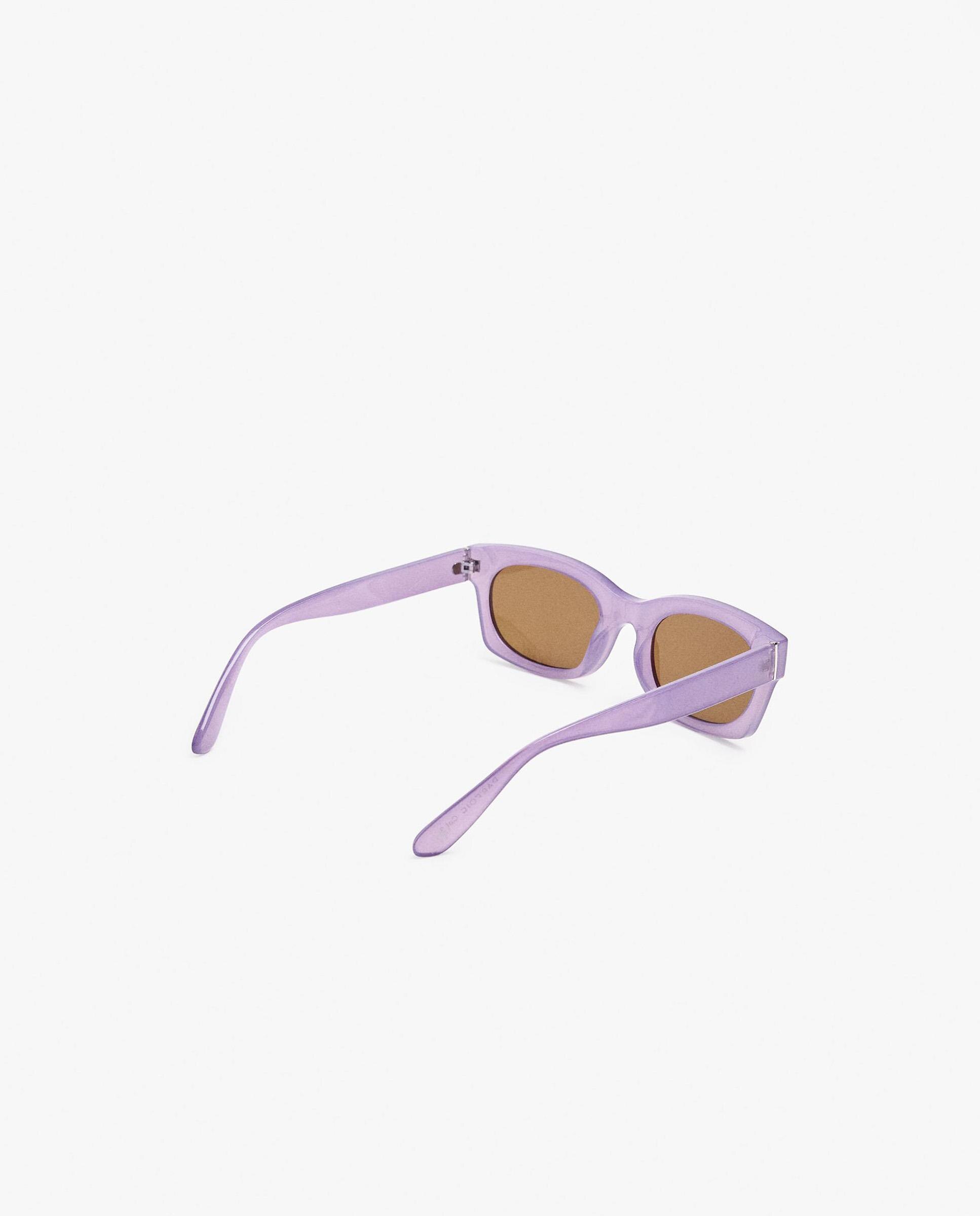 Gafas de sol de mujer parfois con protección uv y forma rectangular en liso - Morado Morado-2