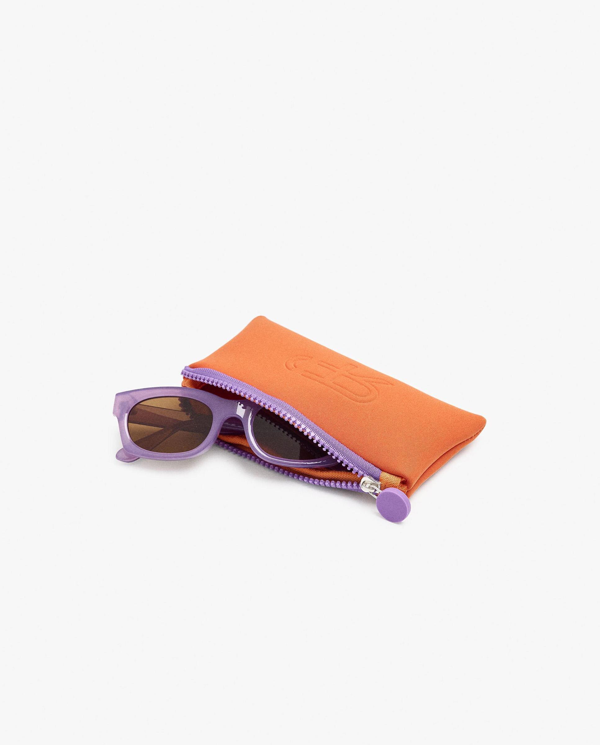 Gafas de sol de mujer parfois con protección uv y forma rectangular en liso - Morado Morado-4