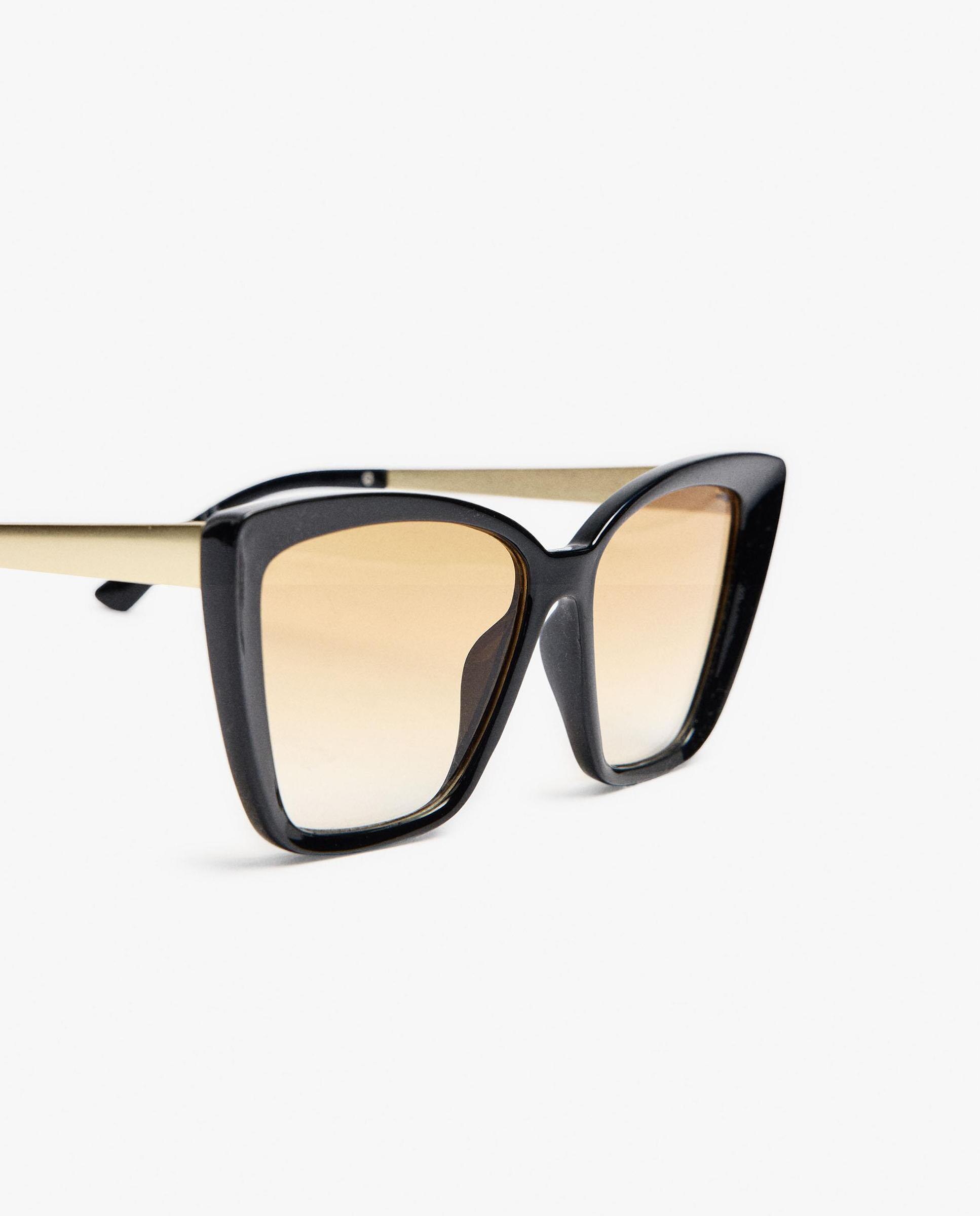 Gafas de sol de mujer parfois con protección uv y forma cat eye en liso - Negro Negro-3