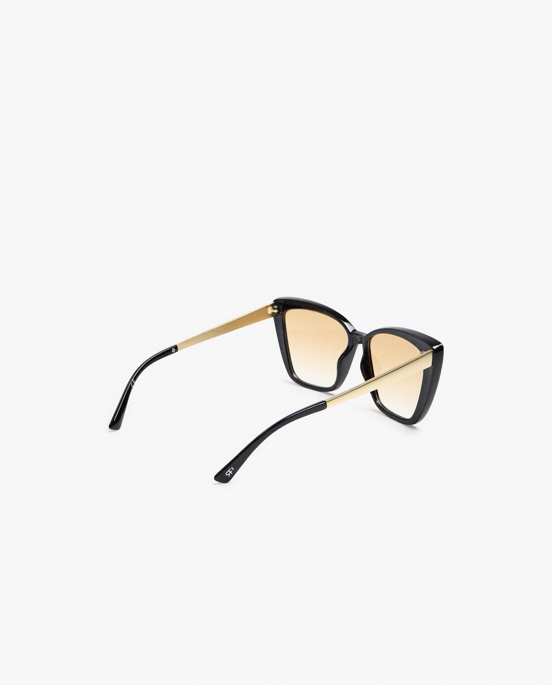 Gafas de sol de mujer parfois con protección uv y forma cat eye en liso - Negro Negro-2