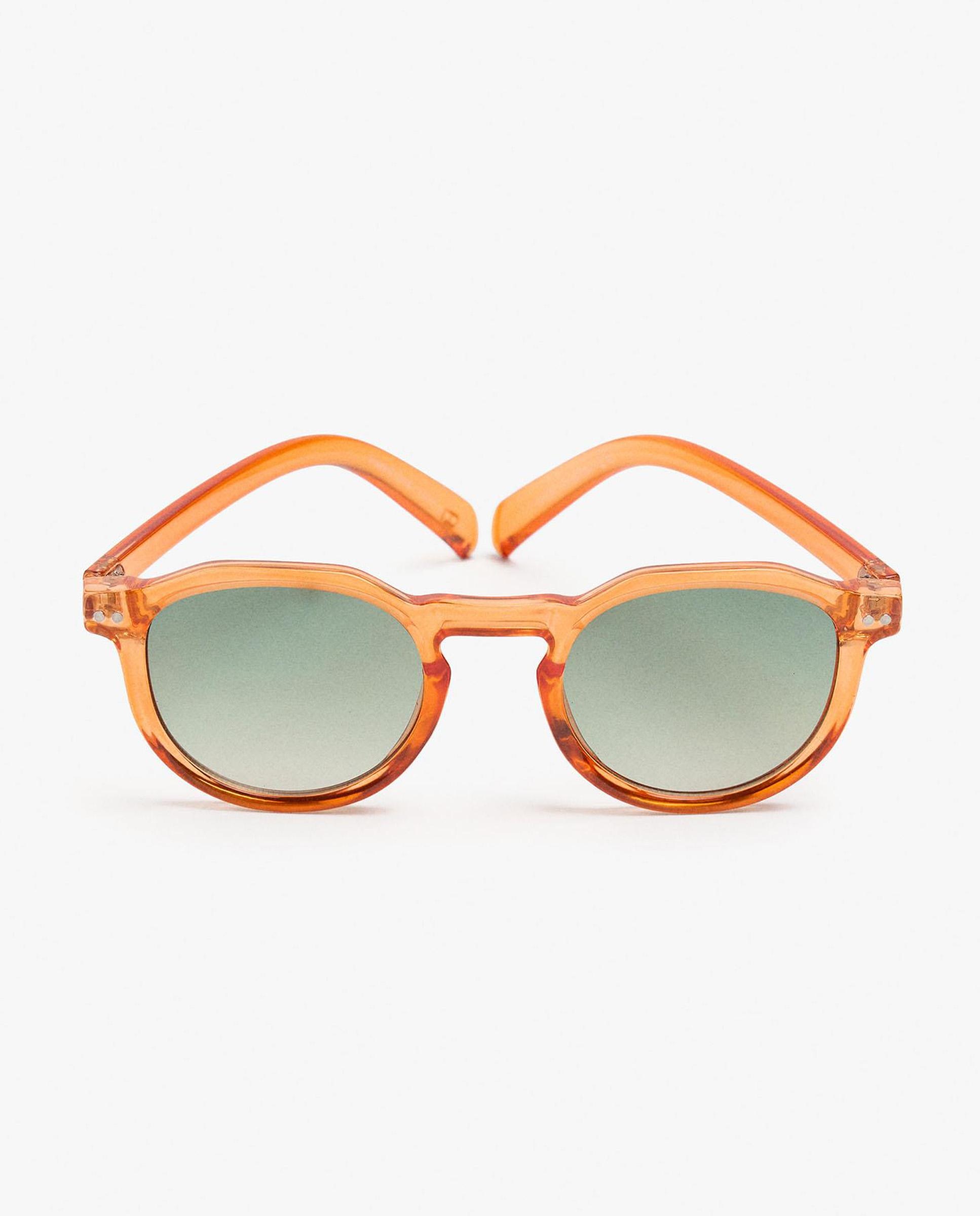 Gafas de sol de mujer parfois con protección uv y forma redonda en liso - Naranja Naranja-1