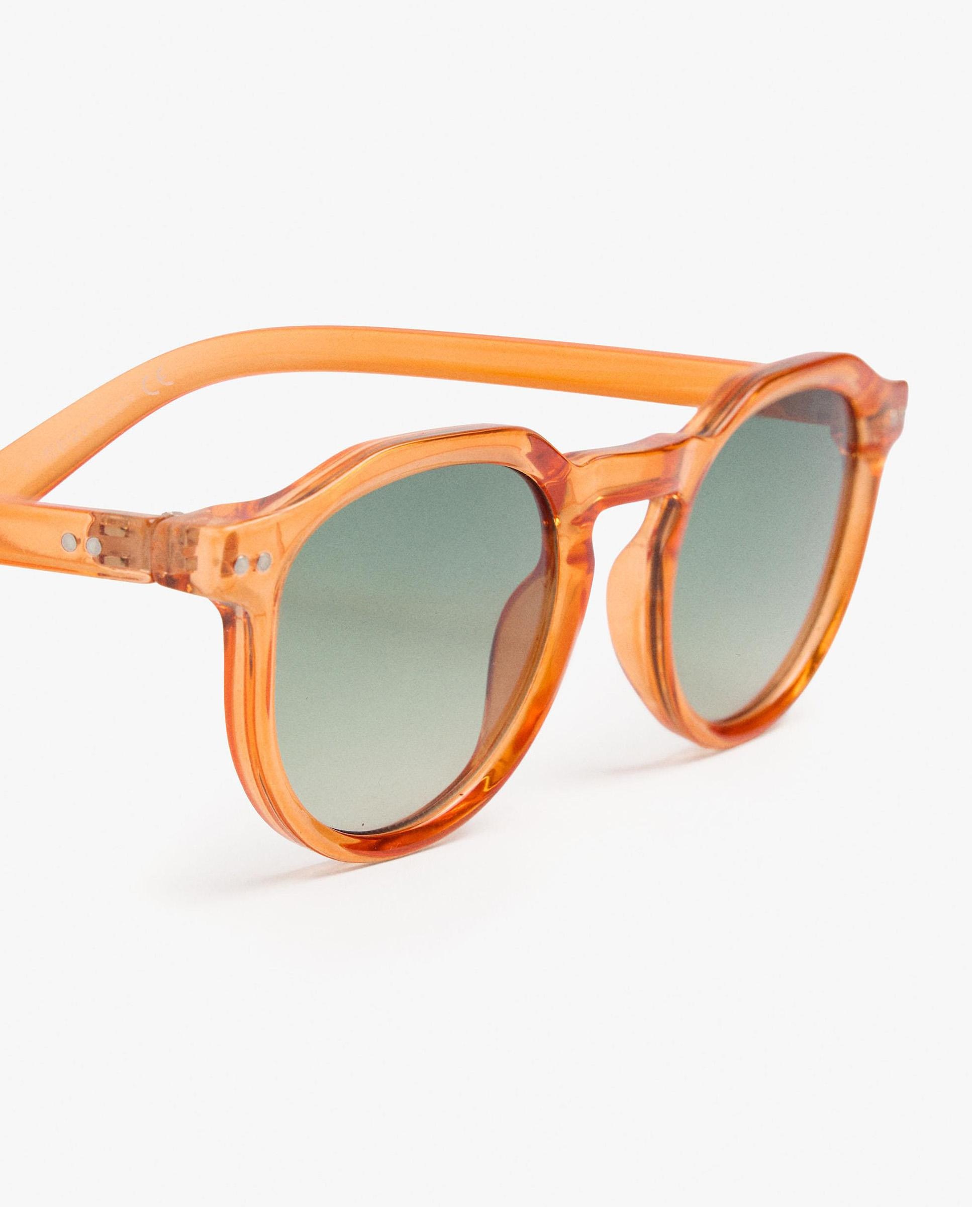 Gafas de sol de mujer parfois con protección uv y forma redonda en liso - Naranja Naranja-3