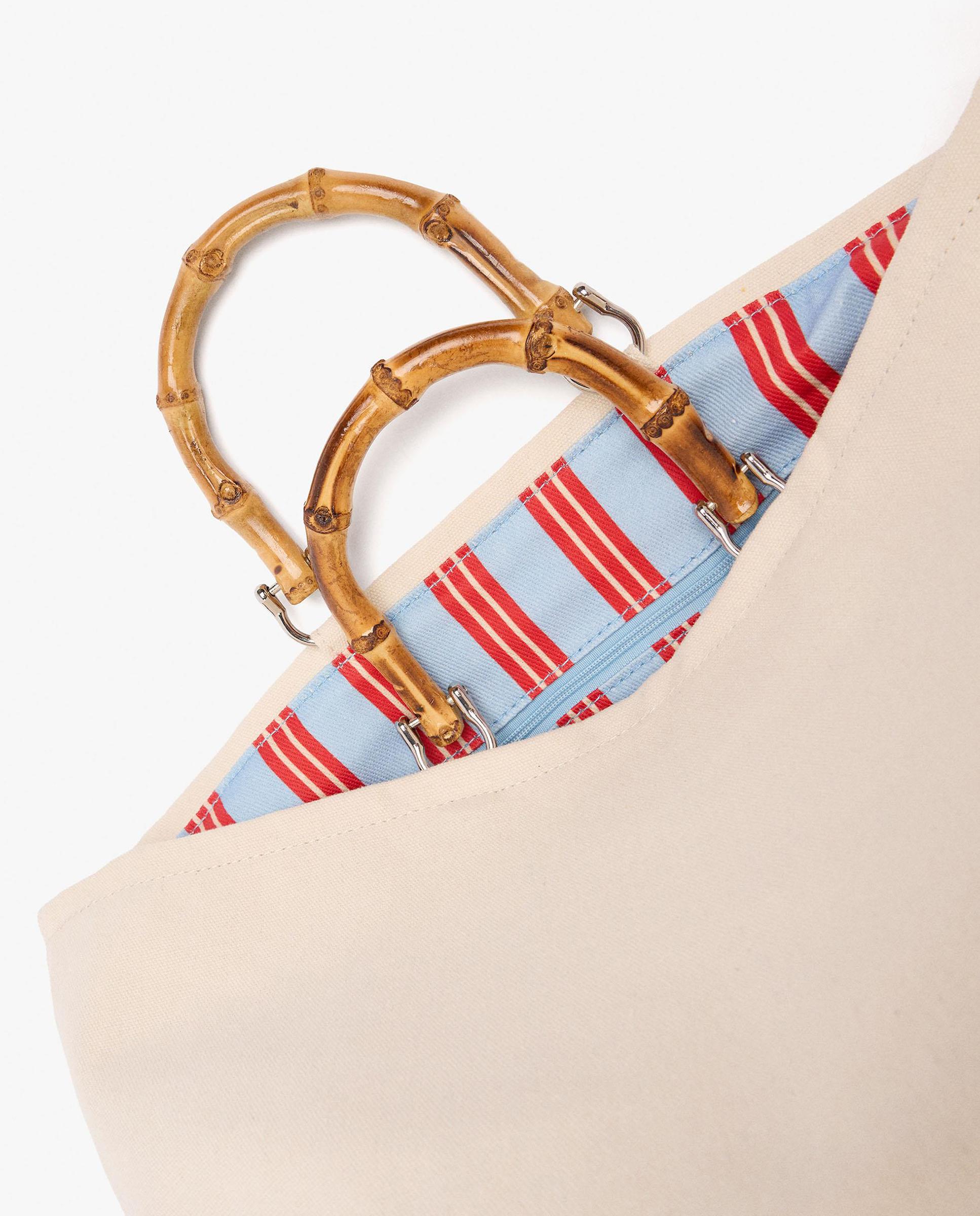 Bolso de mano estilo tote abierto estilo rafia en liso - Parfois - Natural Natural-3