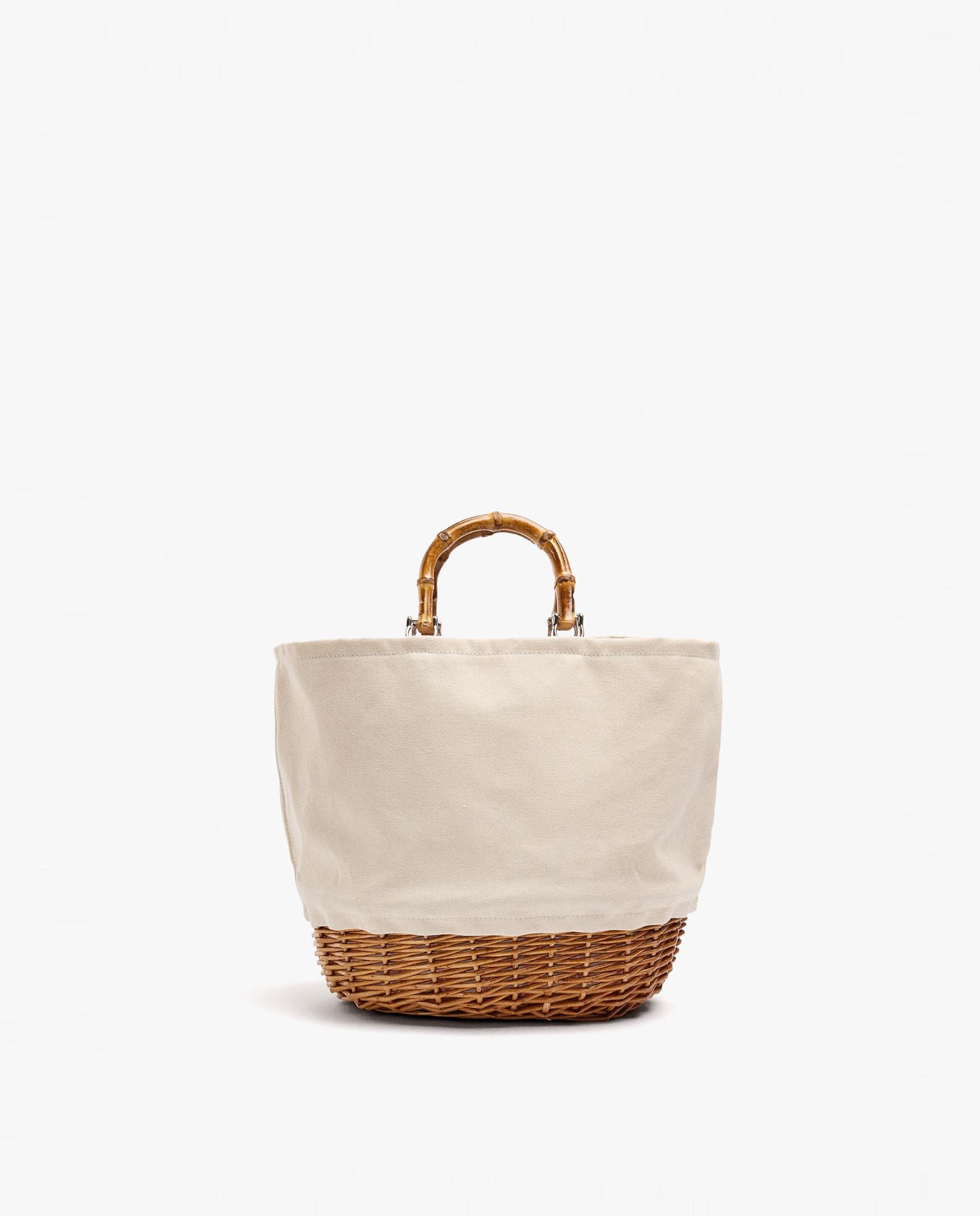 Bolso de mano estilo tote abierto estilo rafia - Parfois - Natural Natural-1