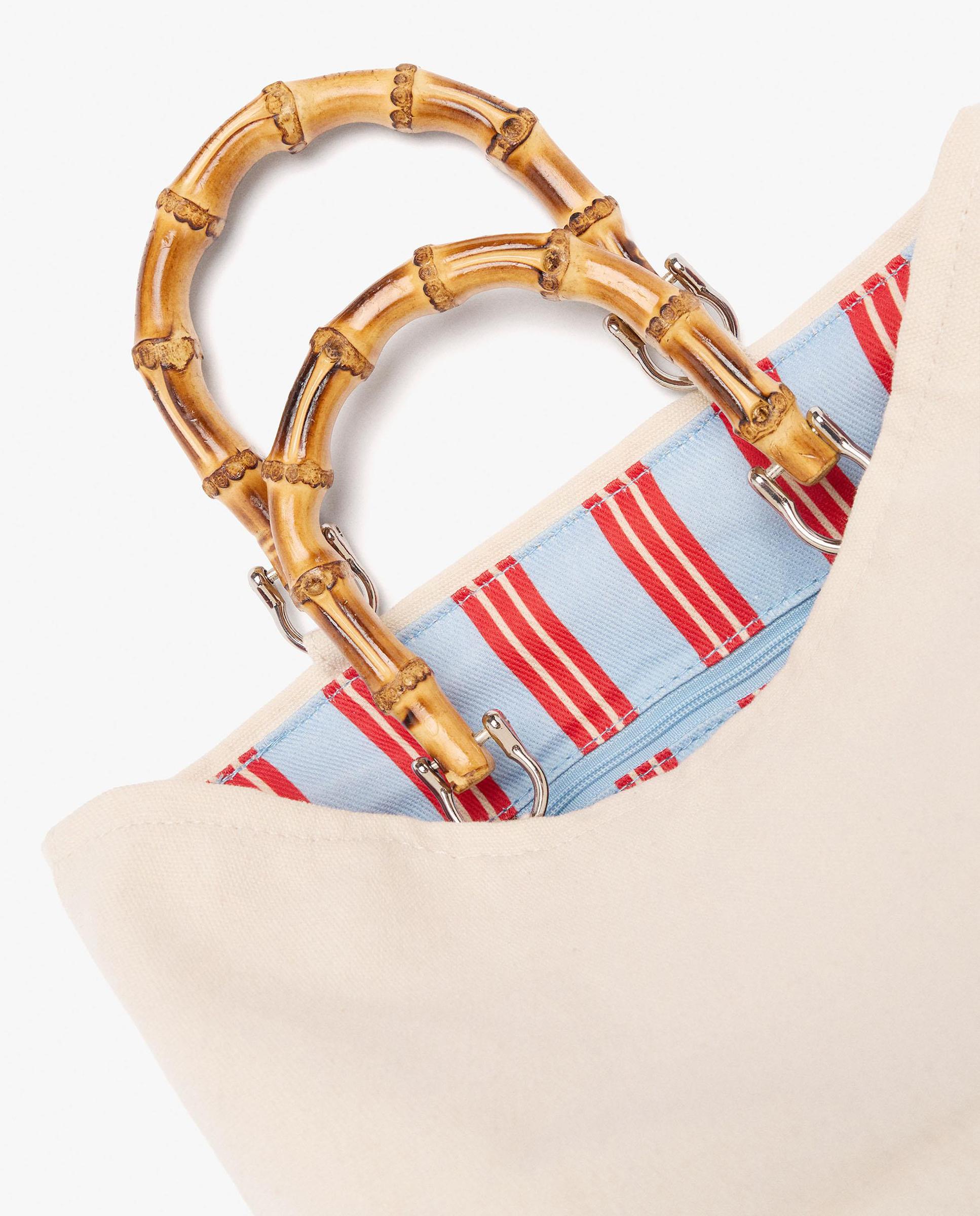 Bolso de mano estilo tote abierto estilo rafia - Parfois - Natural Natural-3