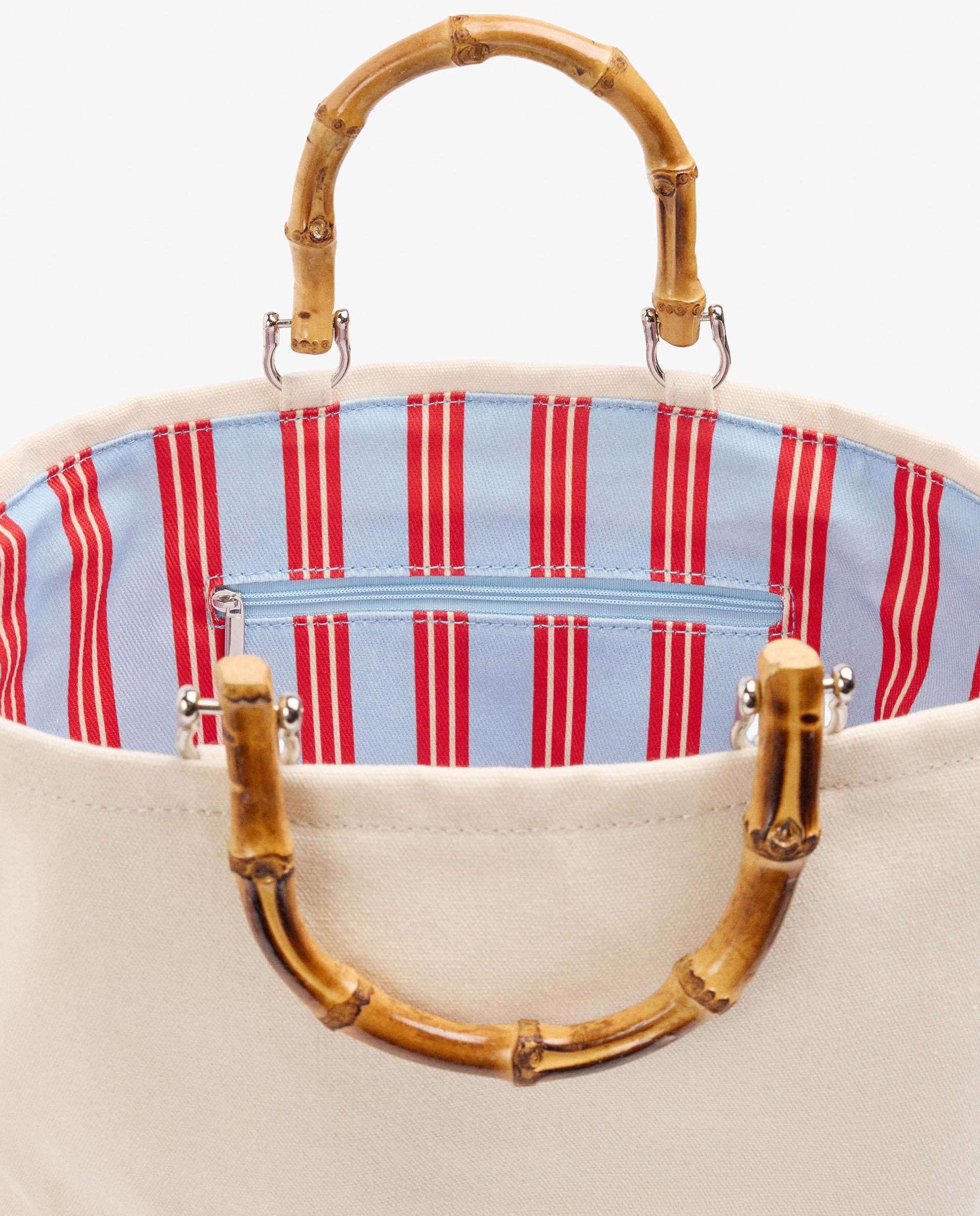 Bolso de mano estilo tote abierto estilo rafia - Parfois - Natural Natural-4