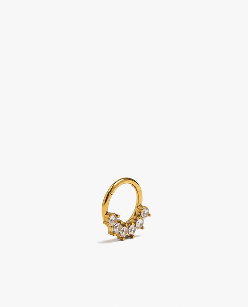 Piercing de acero inoxidable con circonitas - Parfois - Blanco Blanco-1