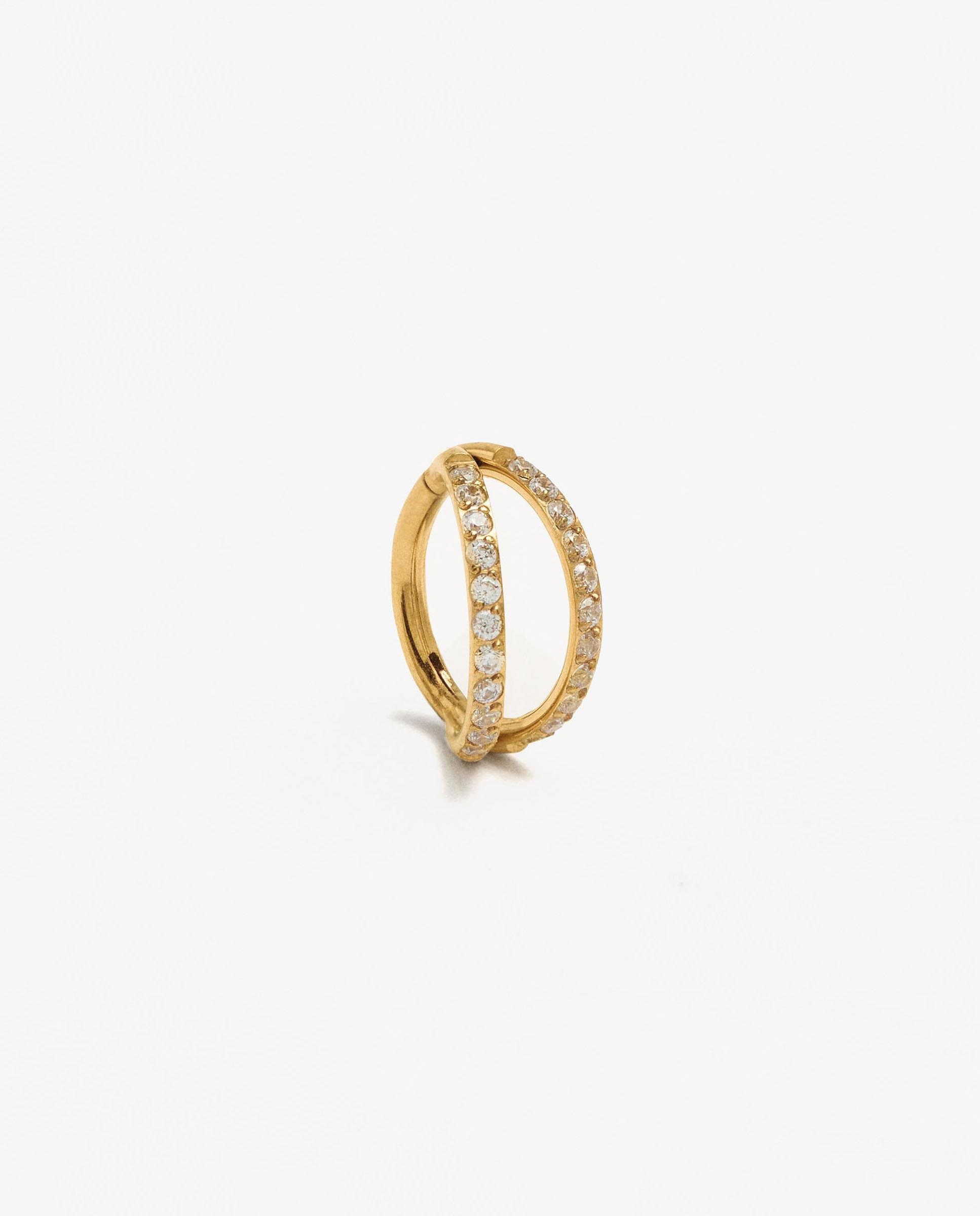 Imagen 0 de Piercing de acero inoxidable con circonitas Blanco